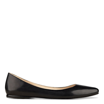 nine west black leather flats