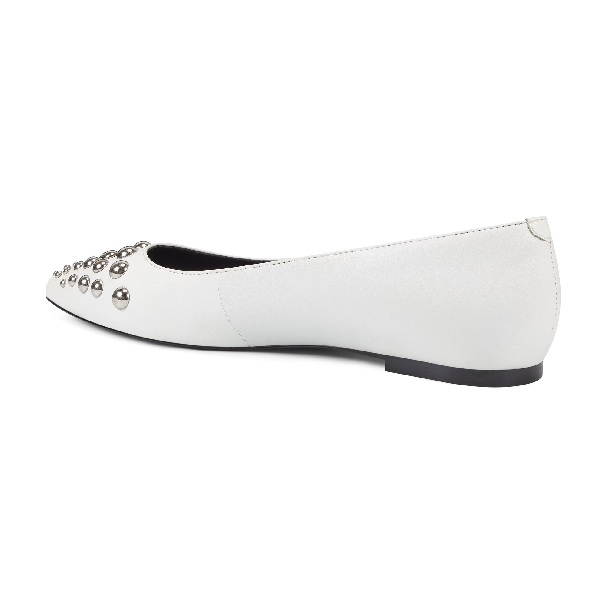 nine west white flat shoes