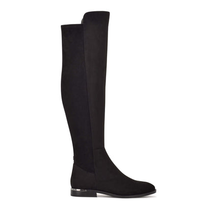 나인 웨스트 부츠 NINE WEST Allair Wide Calf Over the Knee Boots,Black