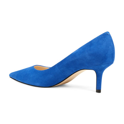 nine west blue suede heels