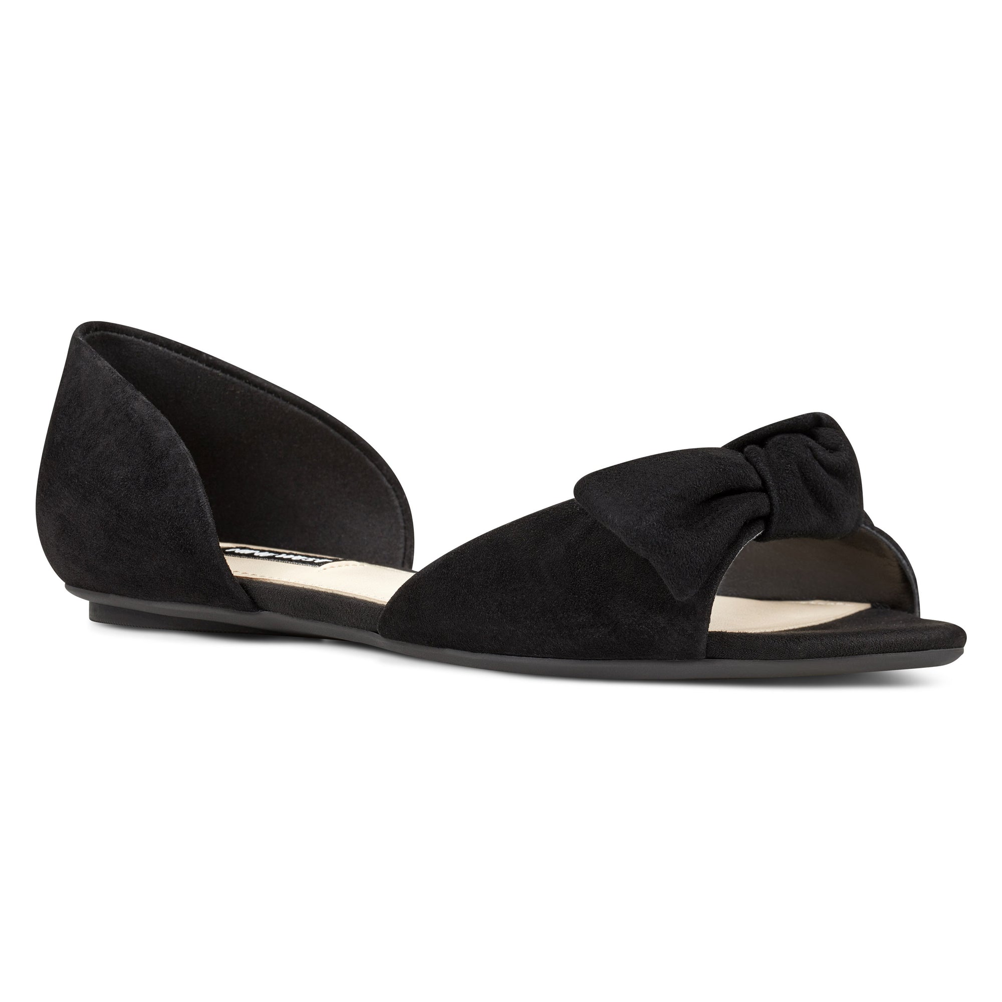 nine west black leather flats