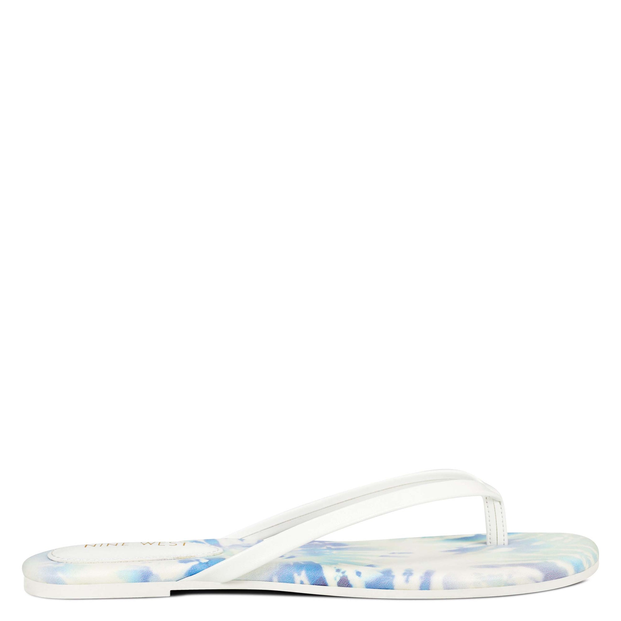 white flat thong sandals