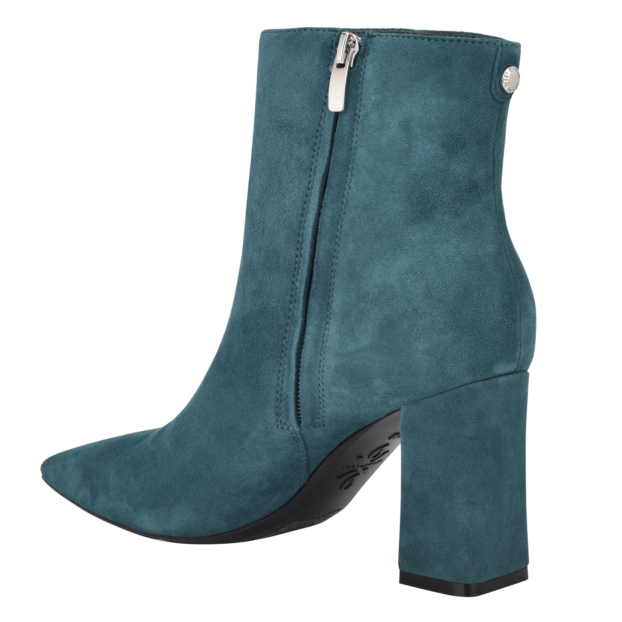 teal booties heels