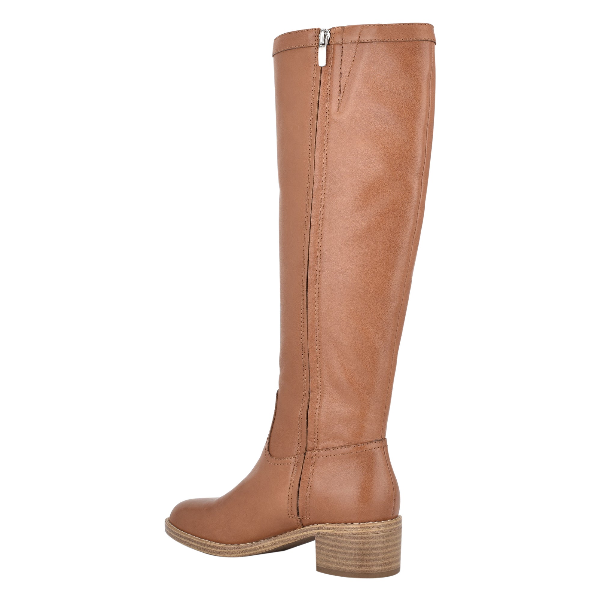 nine west riding boots cognac