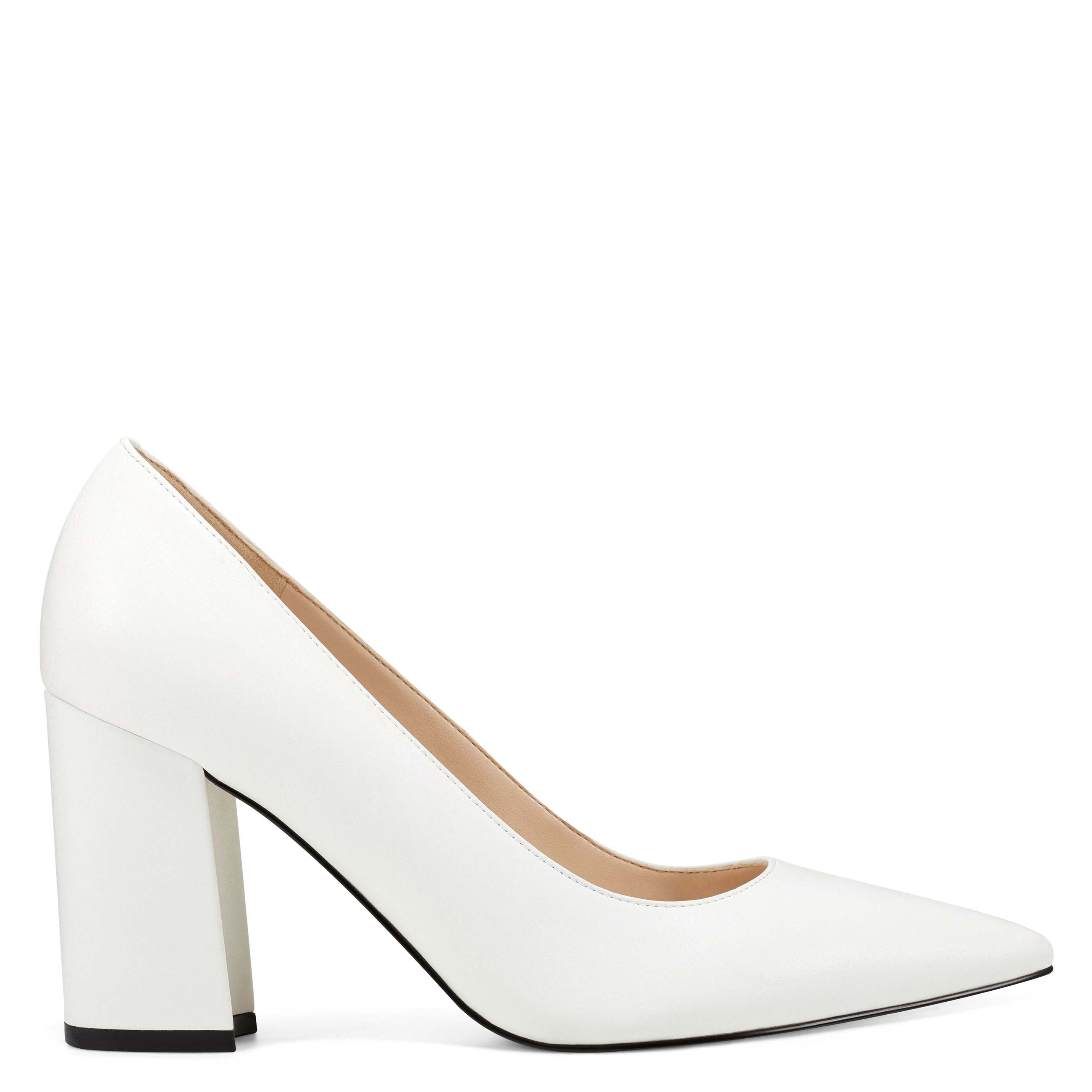 nine west chunky heel pump