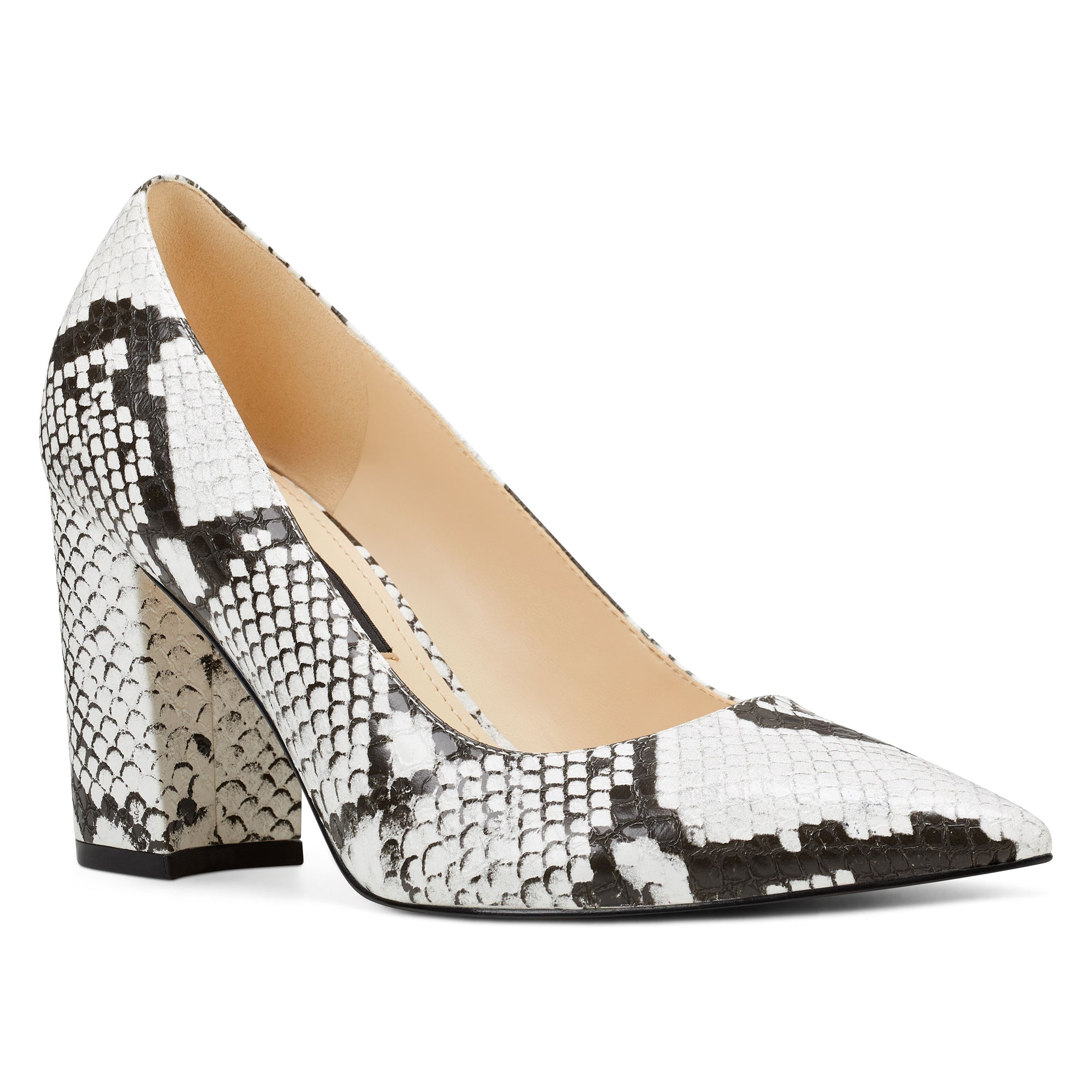 snakeskin pumps nine west