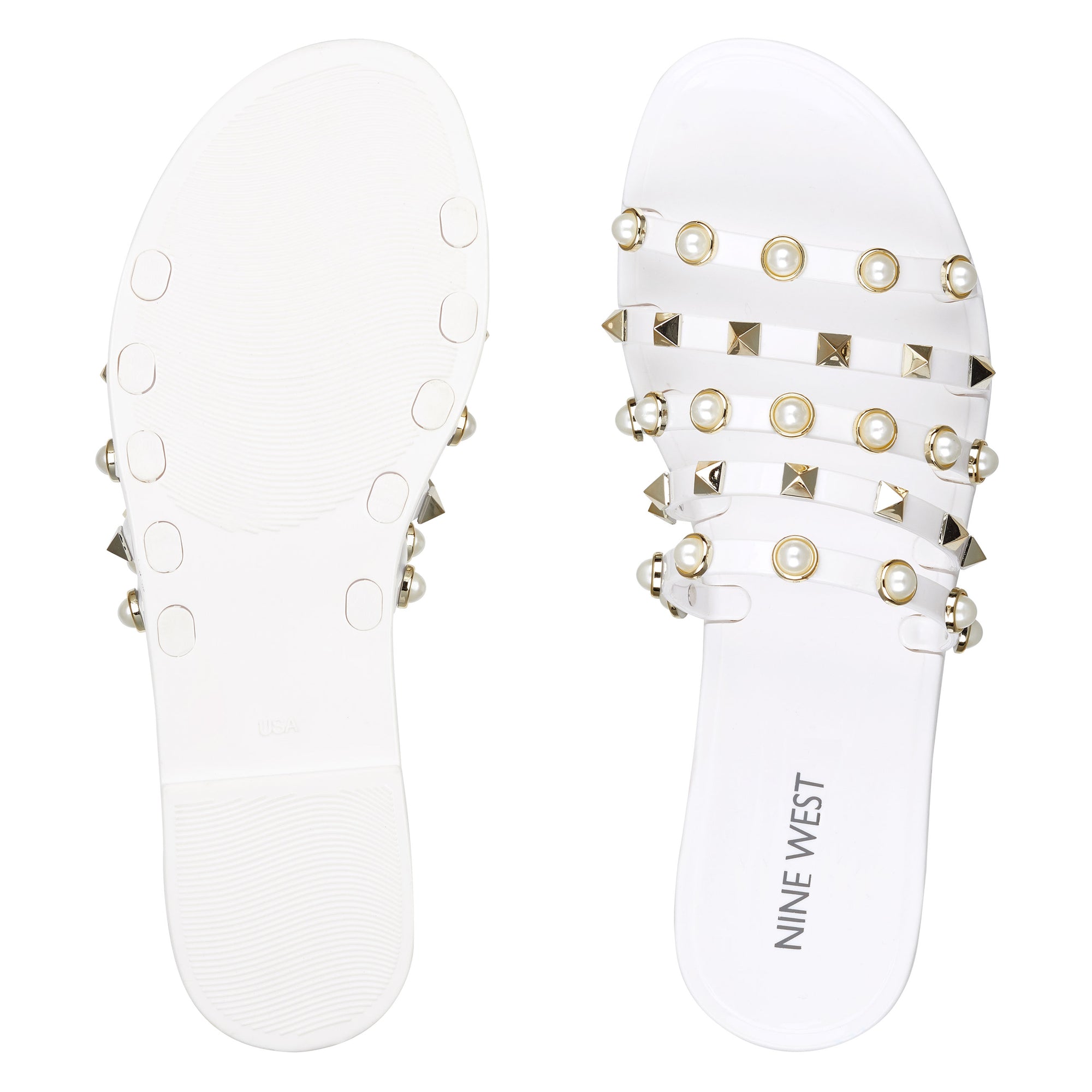 nine west jelly flip flops