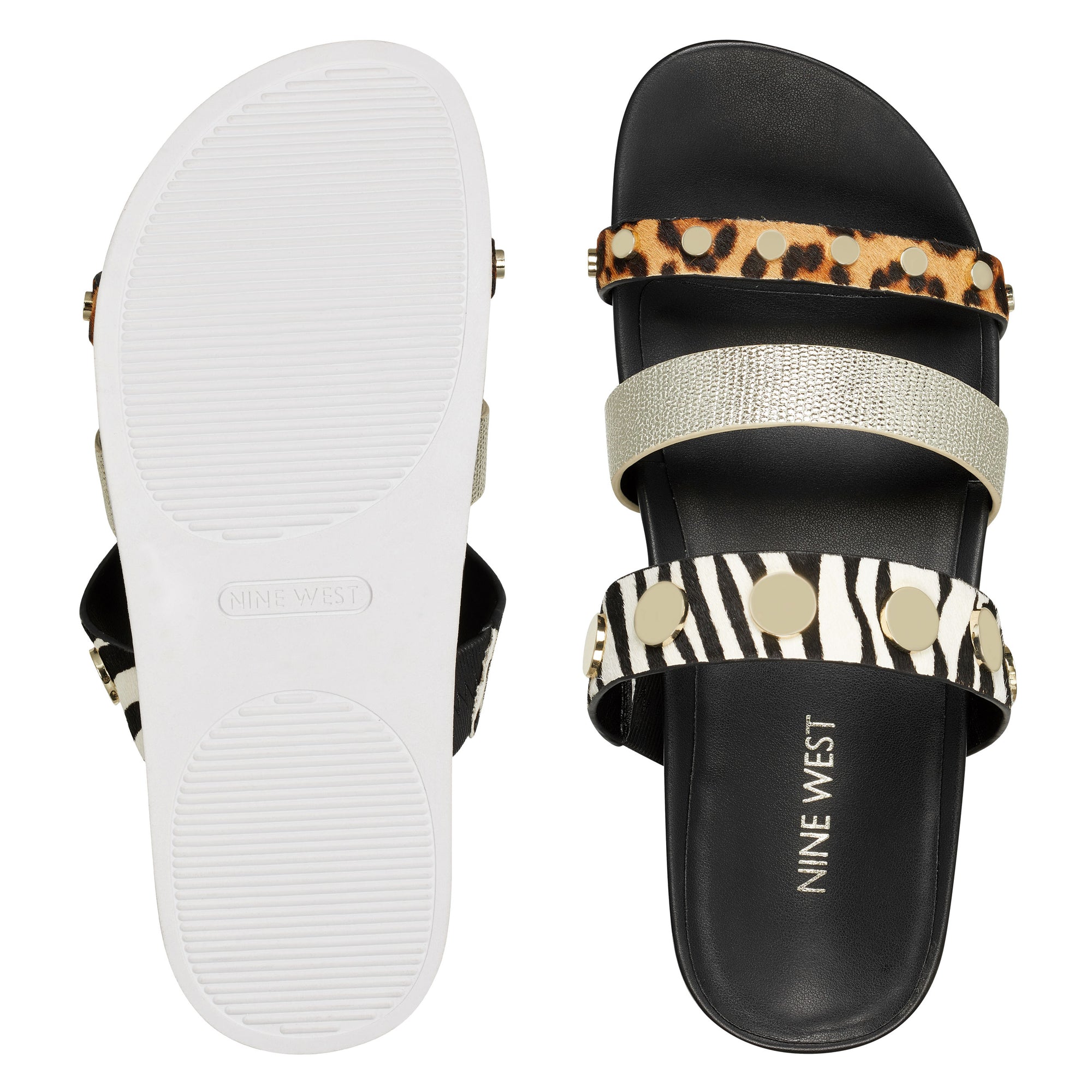 ash pop studded slide sandals