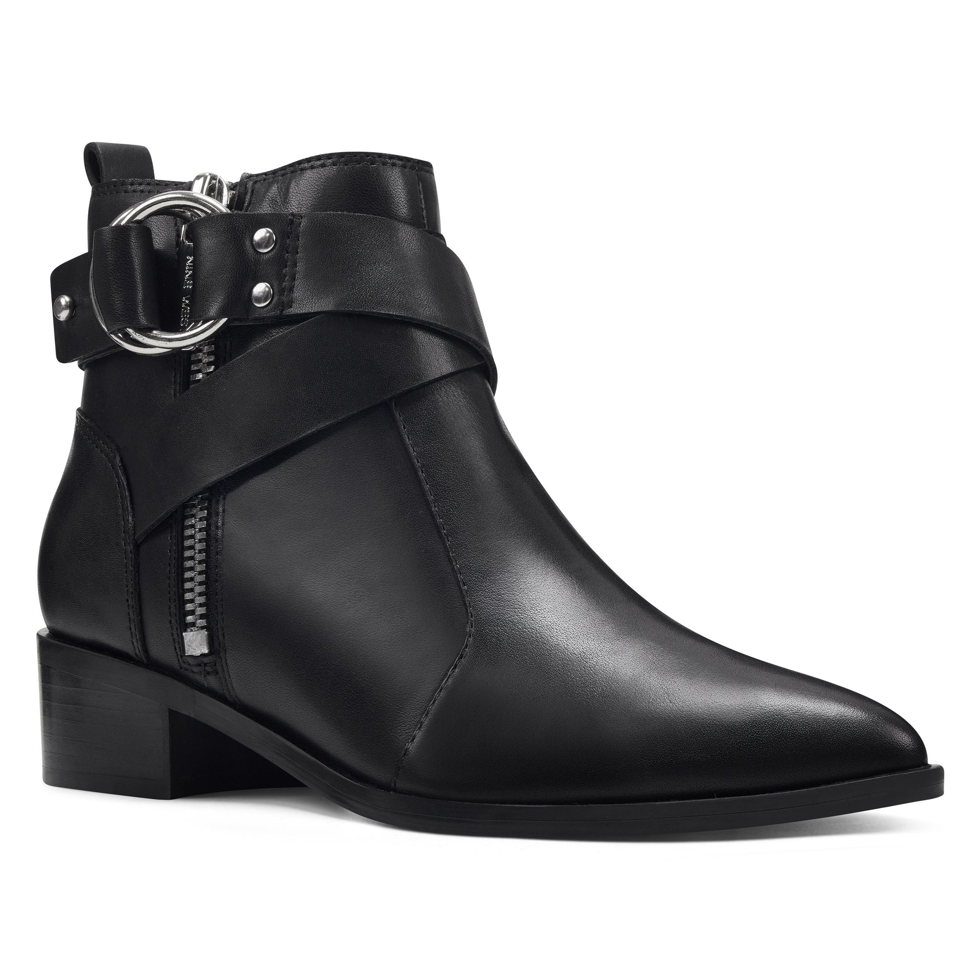 nine west leather booties