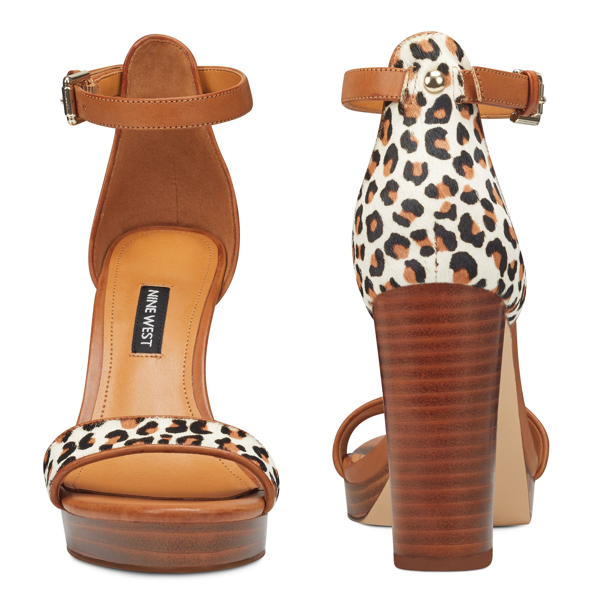 nine west leopard sandals