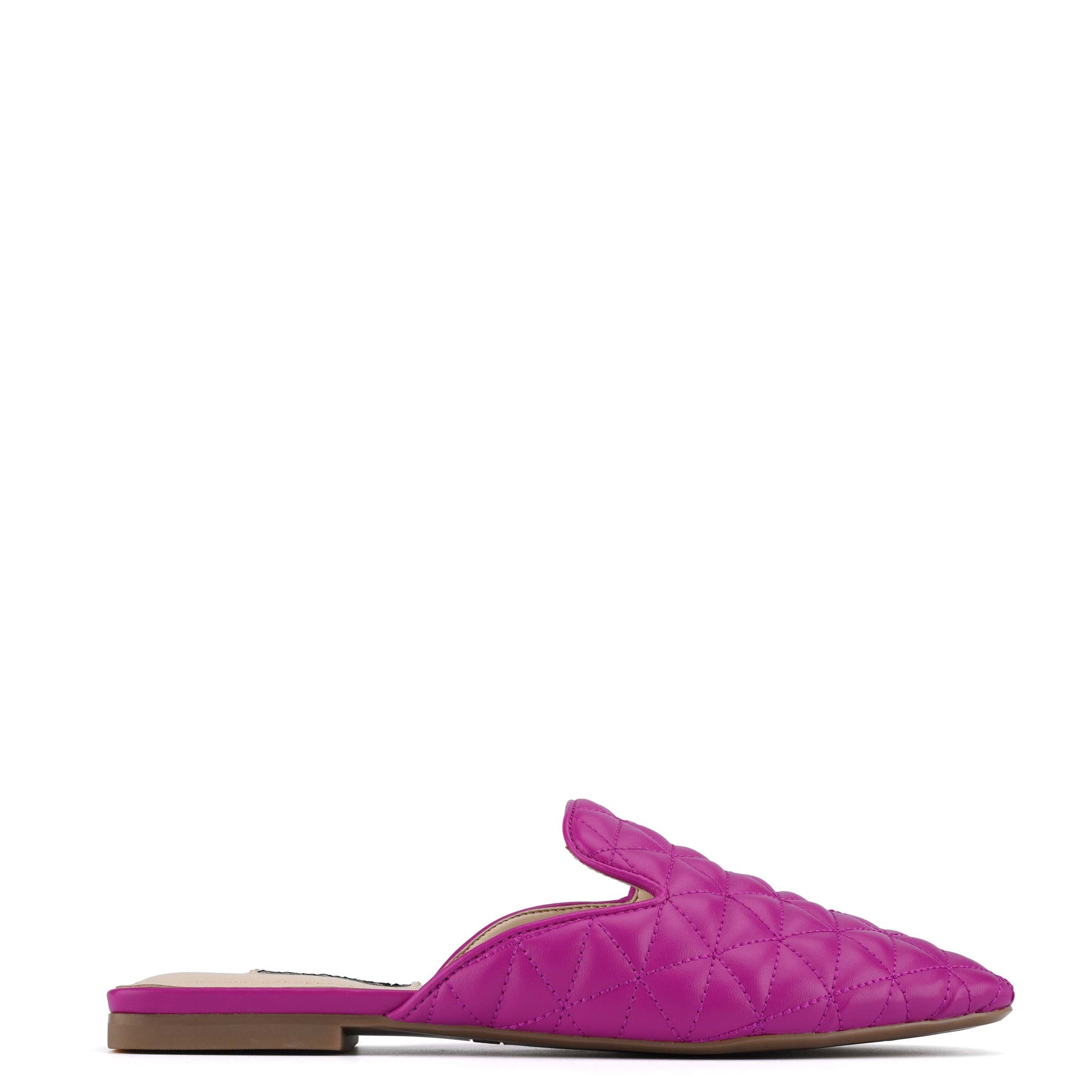 hot pink flat mules