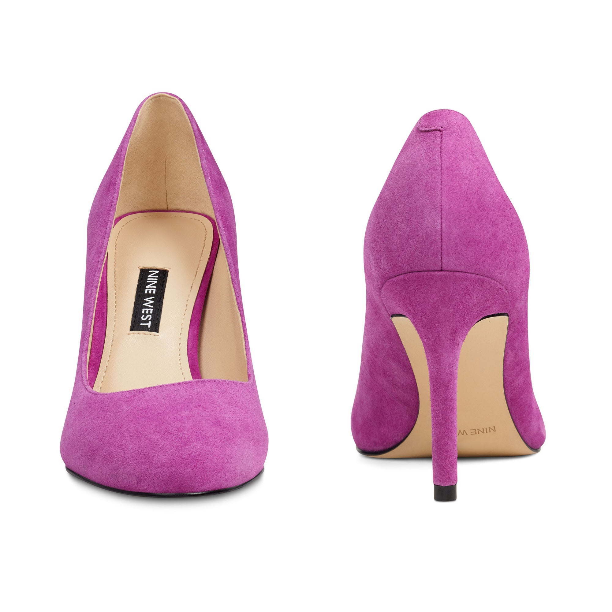 nine west pink suede heels