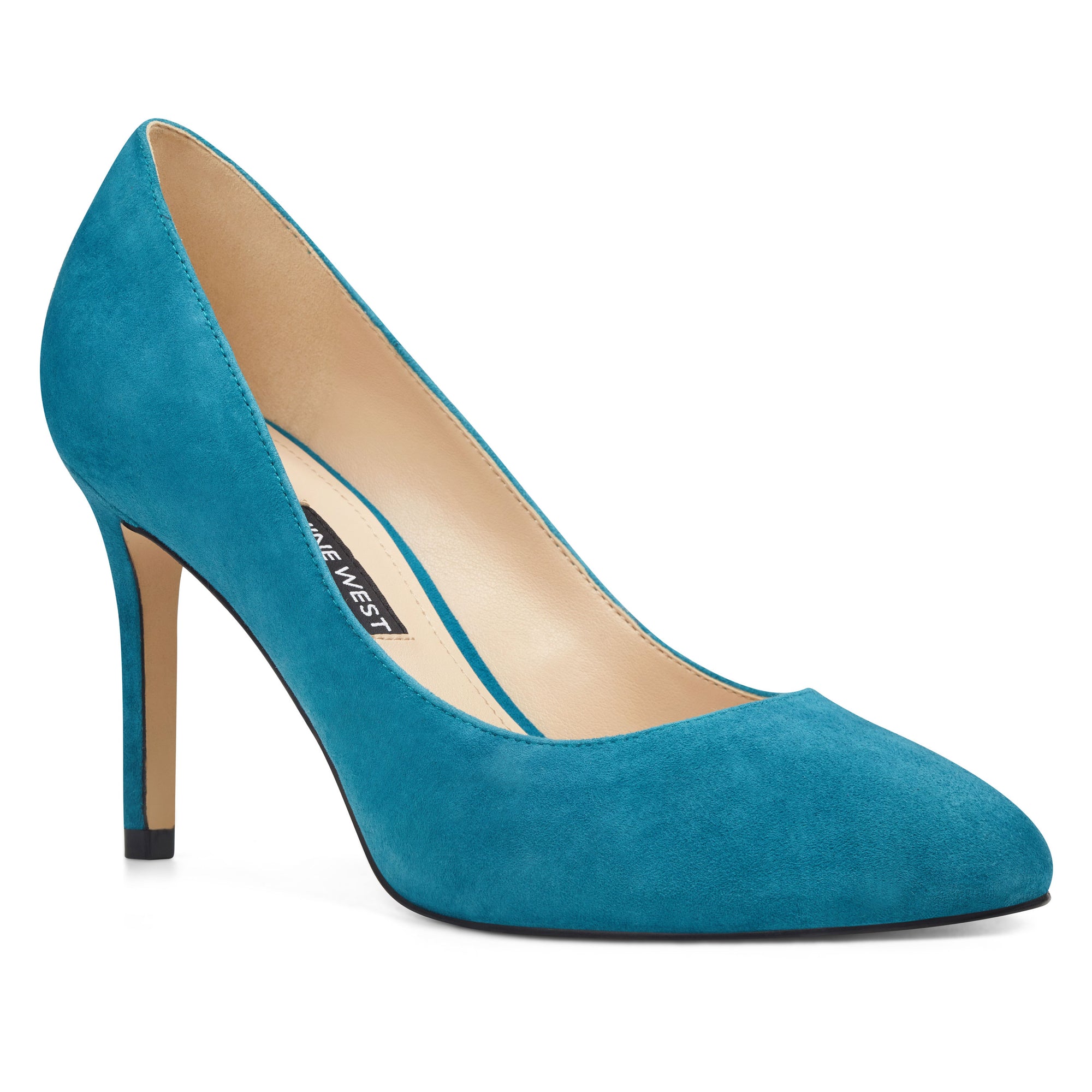 teal suede pumps