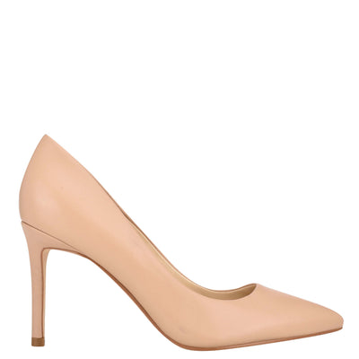 나인 웨스트 펌프스 NINE WEST Ezra Pointy Toe Pumps,Barely Nude Leather