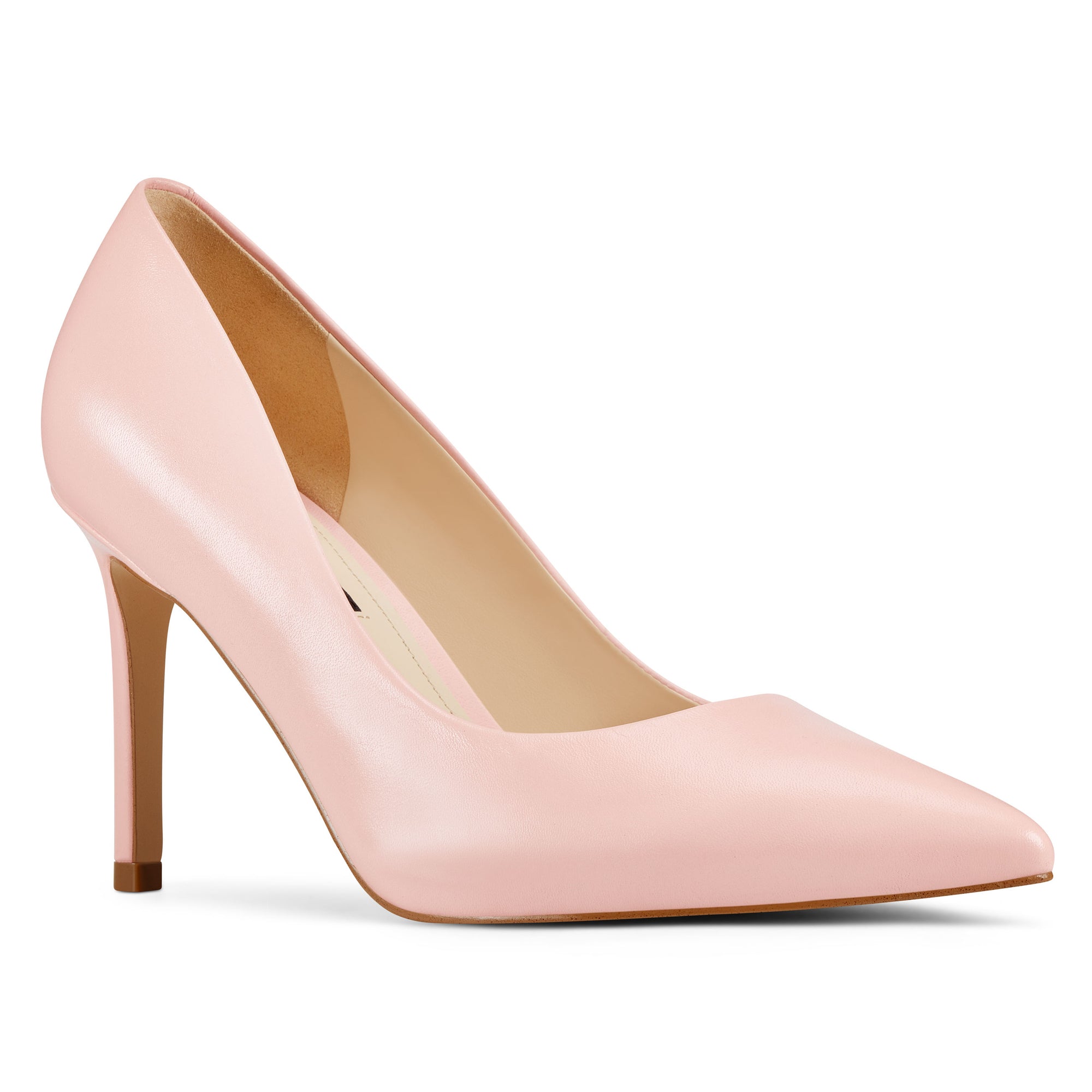 pink pointed toe pumps