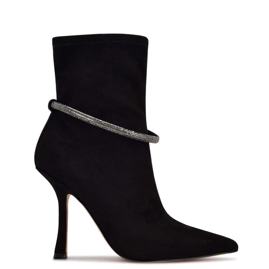 나인웨스트 NINEWEST Ferba Dress Booties,Black Suede