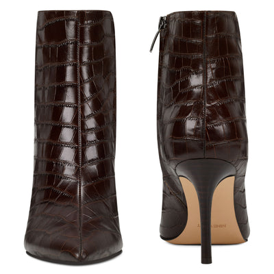 nine west ranfield leather cap toe bootie