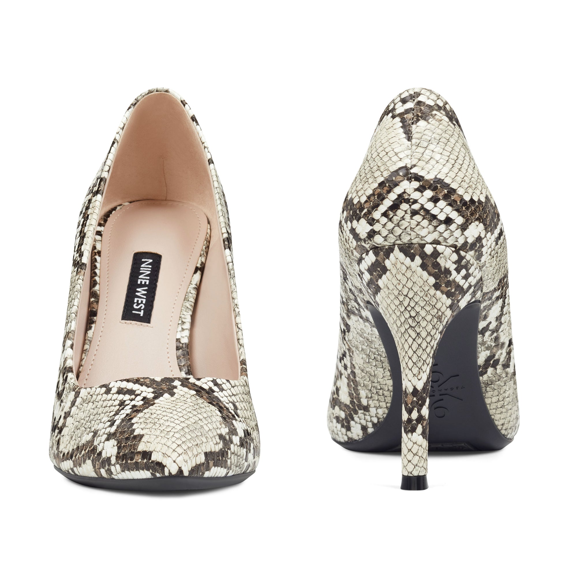 snakeskin pumps nine west