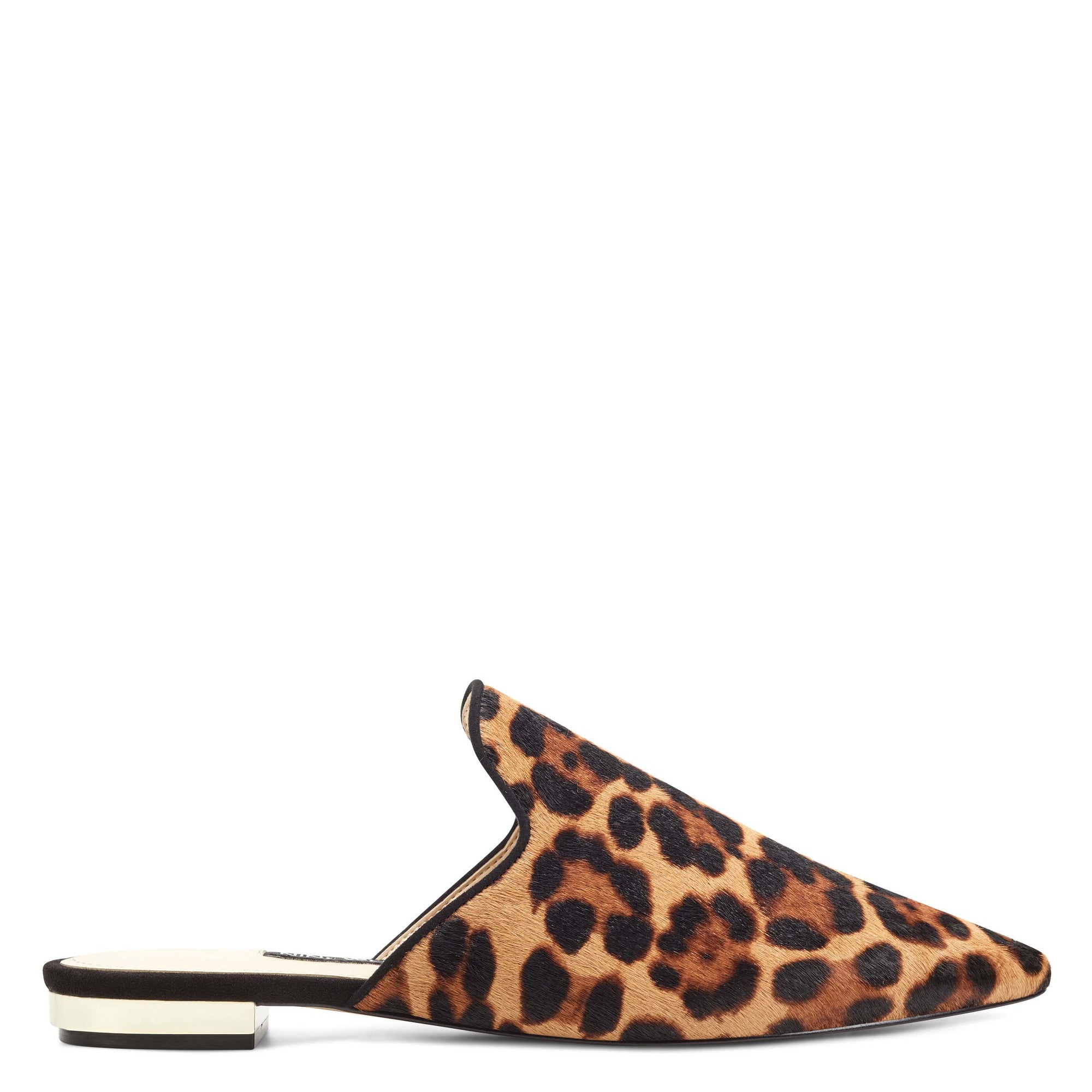 leopard print slip on mules