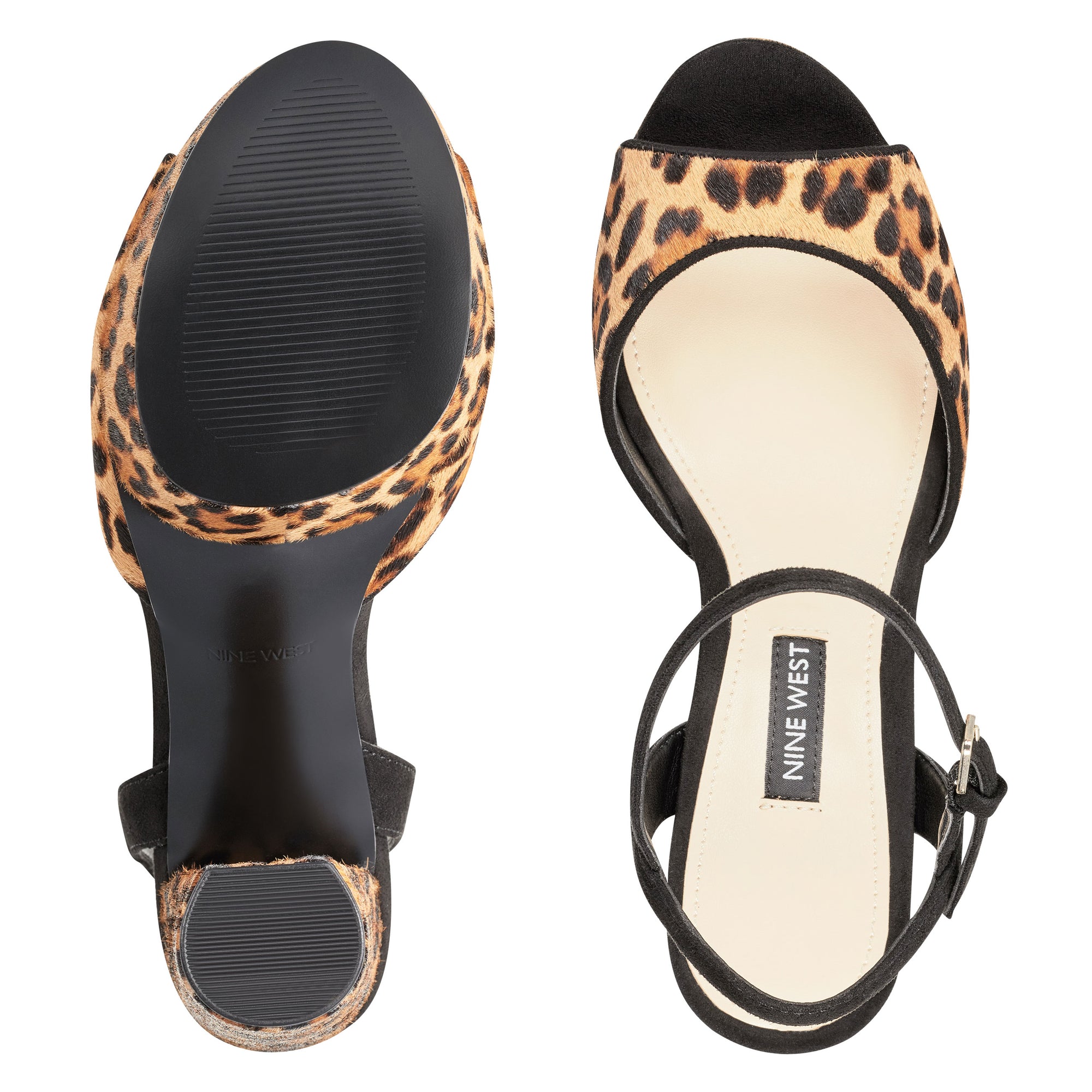 nine west leopard sandals