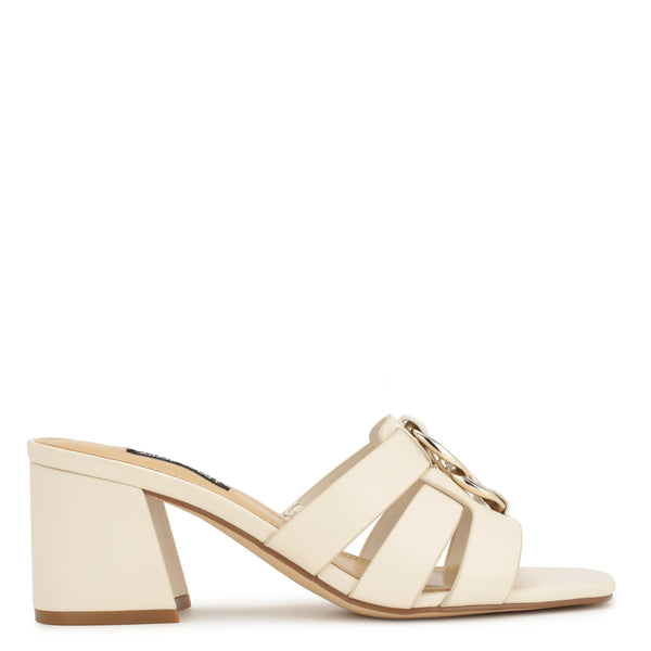 Gipper Heeled Slide Sandals - Nine West