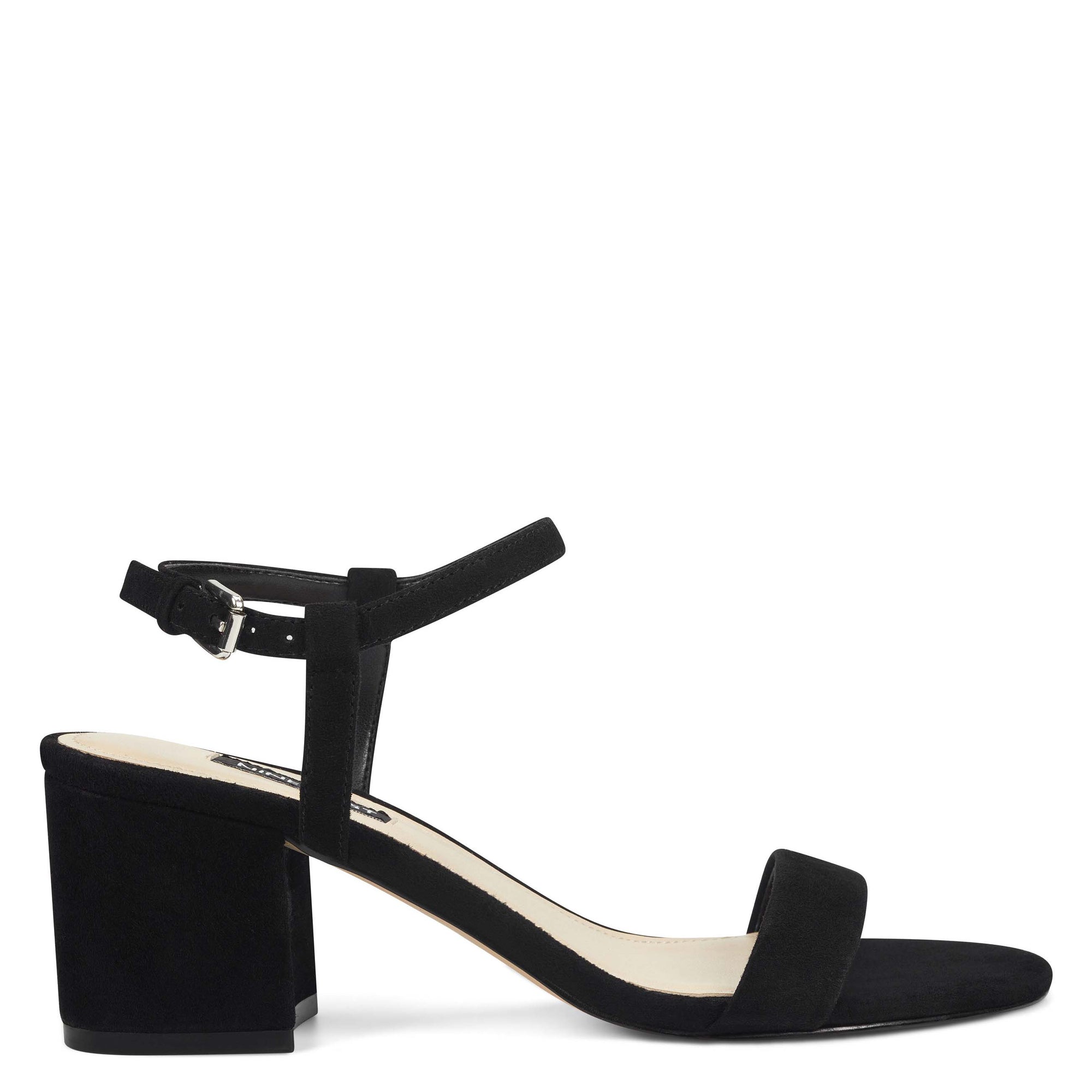 nine west black block heels