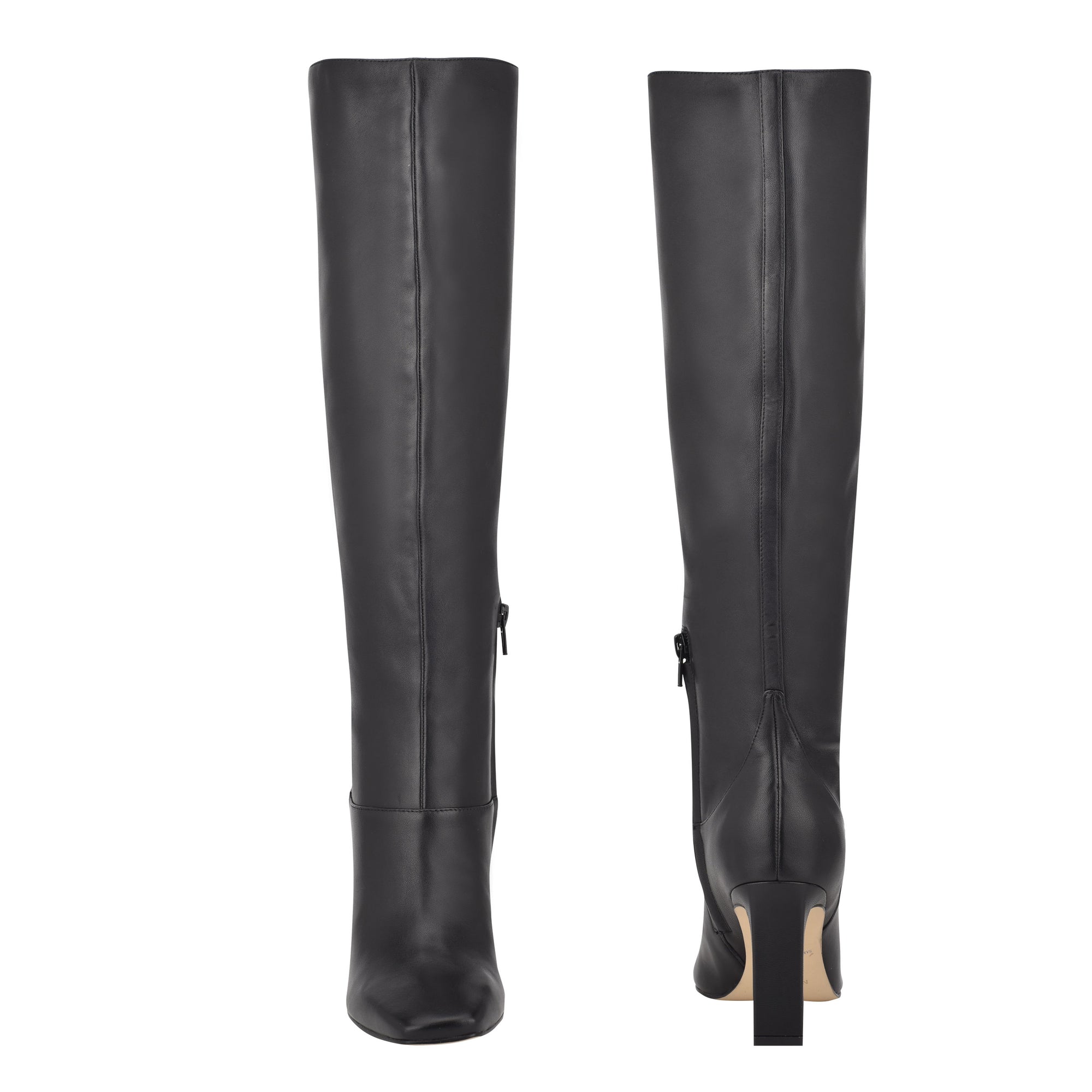 nine west black high heel boots