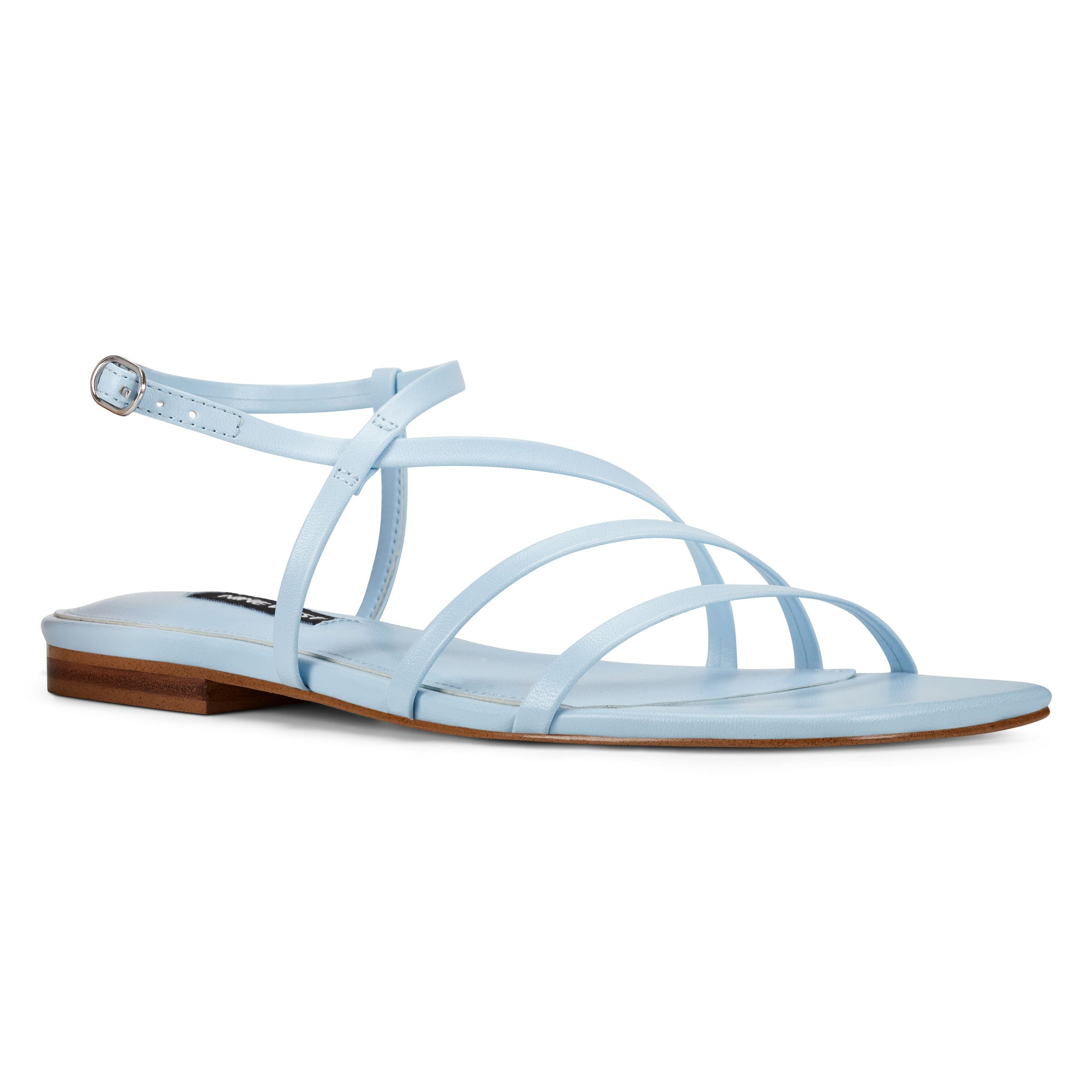 nine west mahogany jelly flat sandal