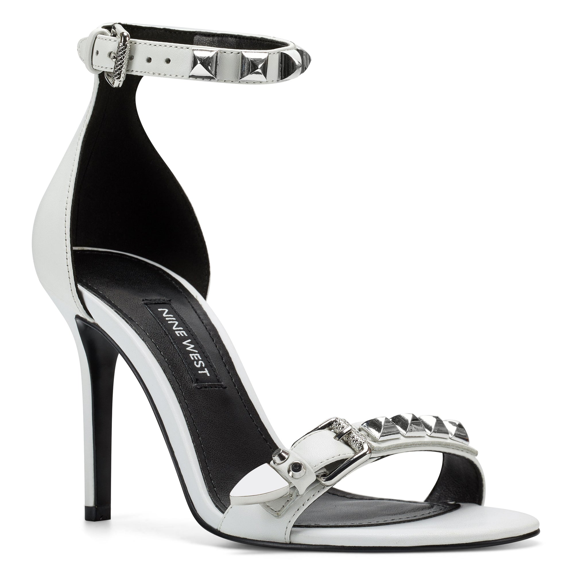 white strap heel