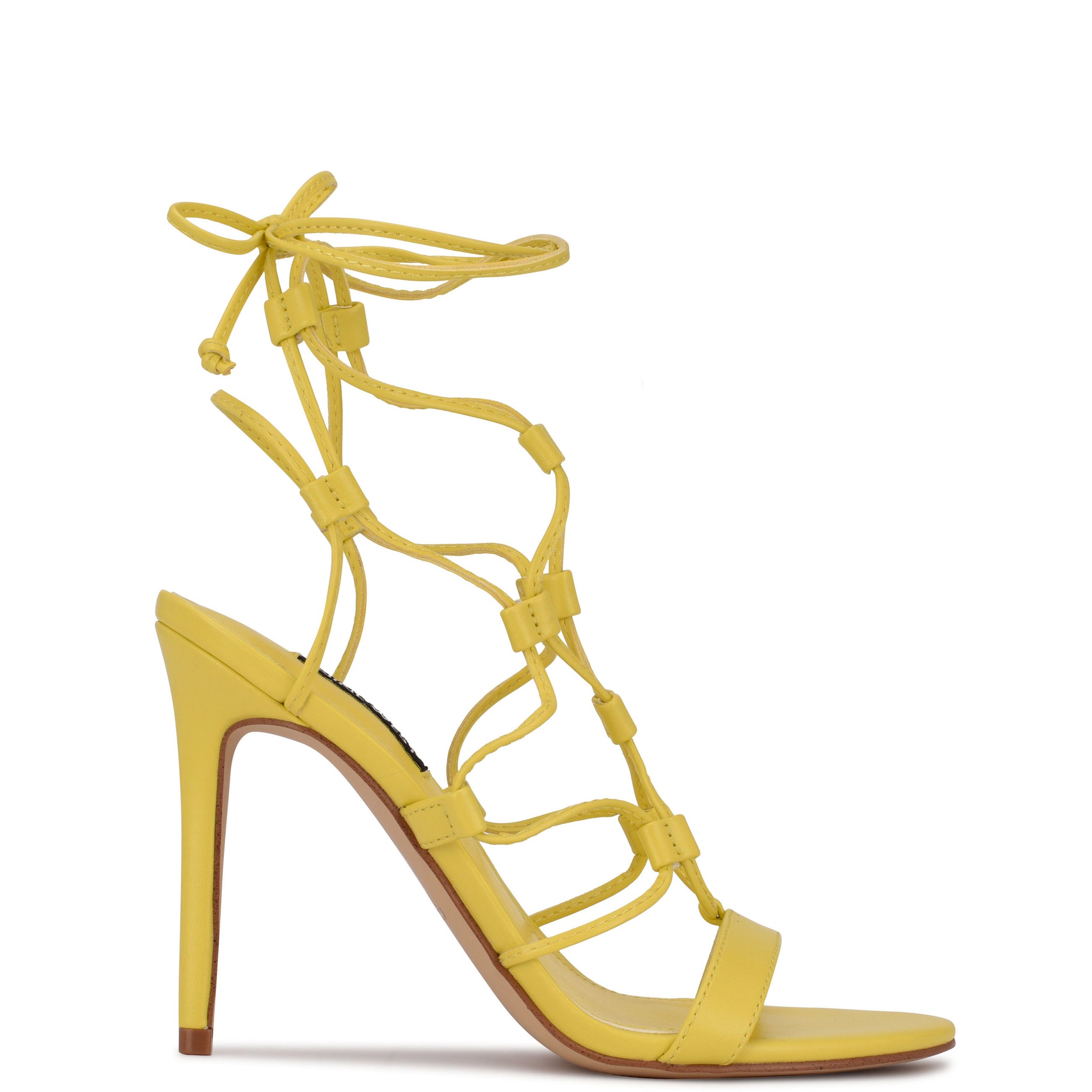 yellow wrap sandals