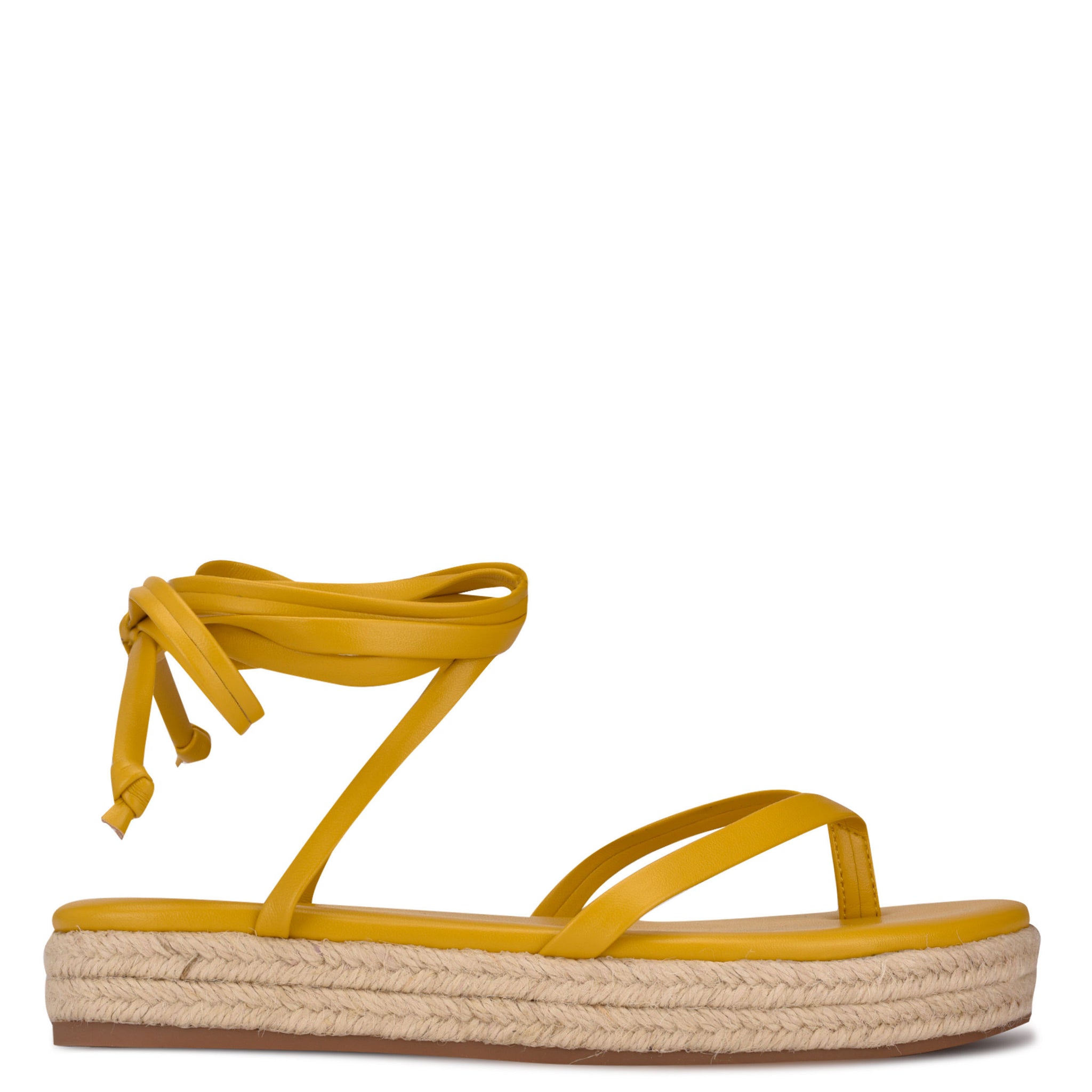 yellow wrap sandals