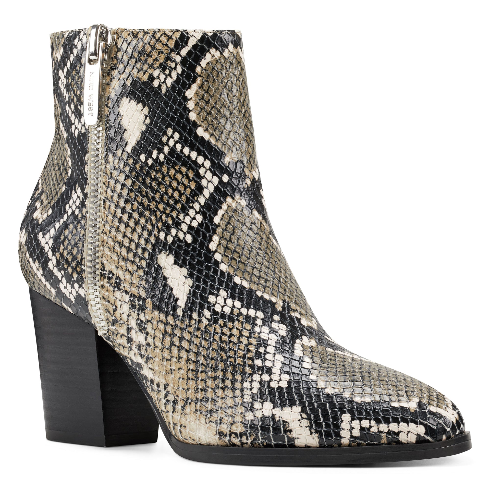 nine west snake booties