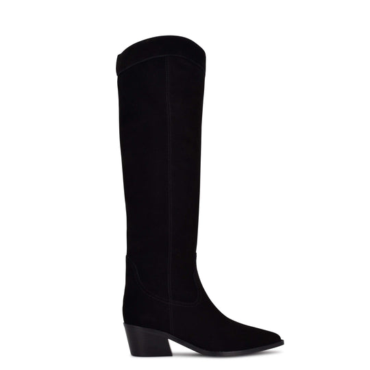 나인 웨스트 부츠 NINE WEST Orece Western Boots,Black Suede