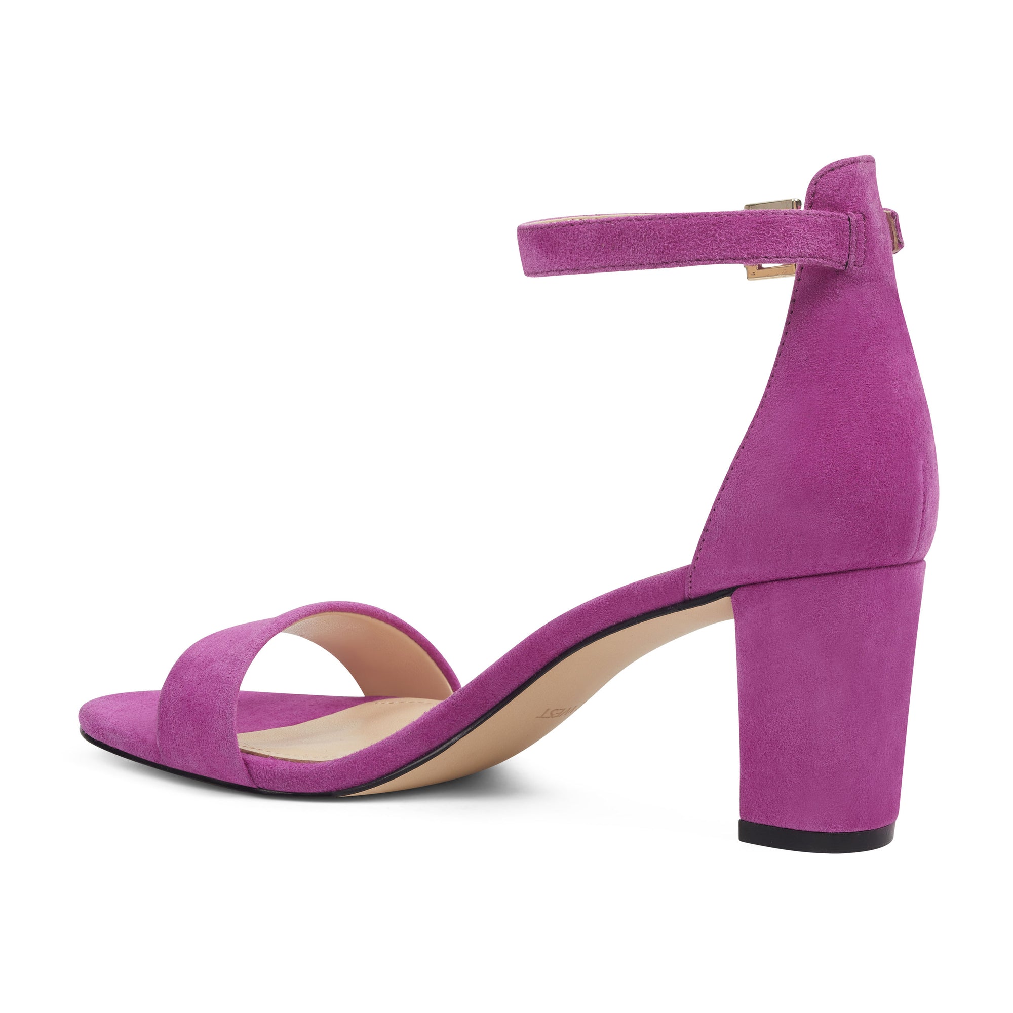 pink block heel sandal