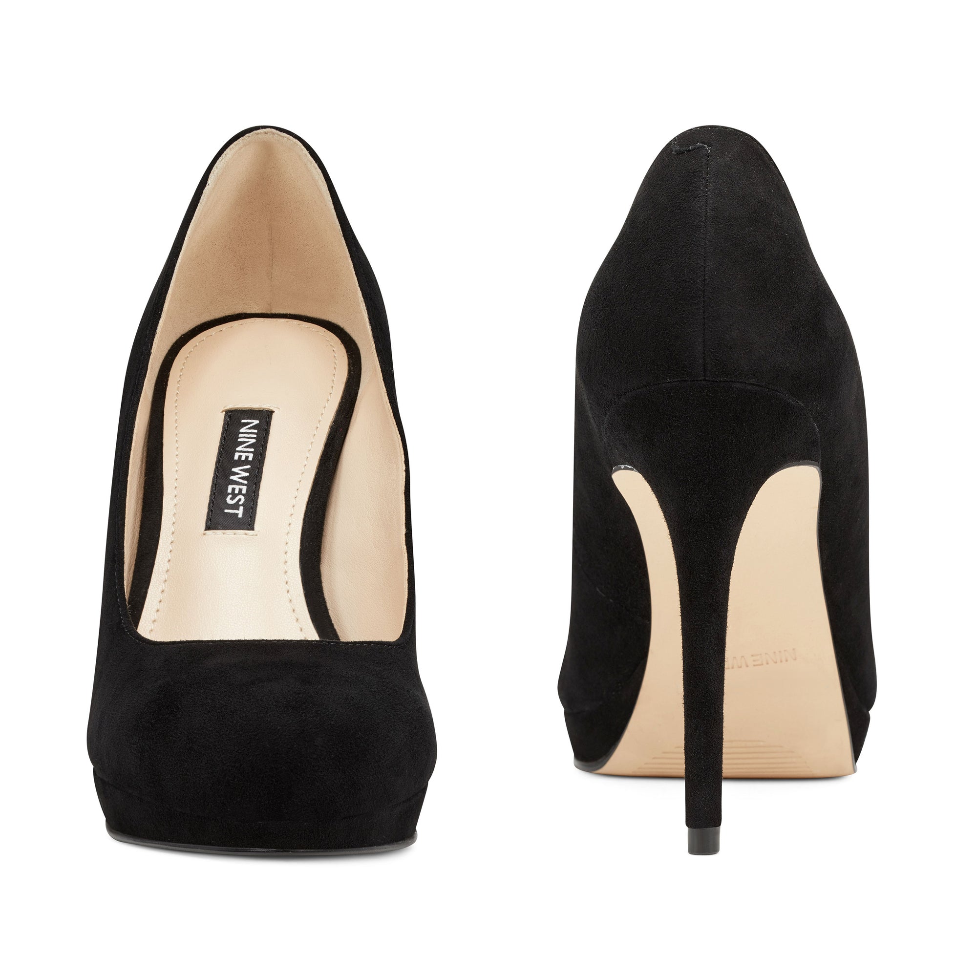 nine west black platform pumps