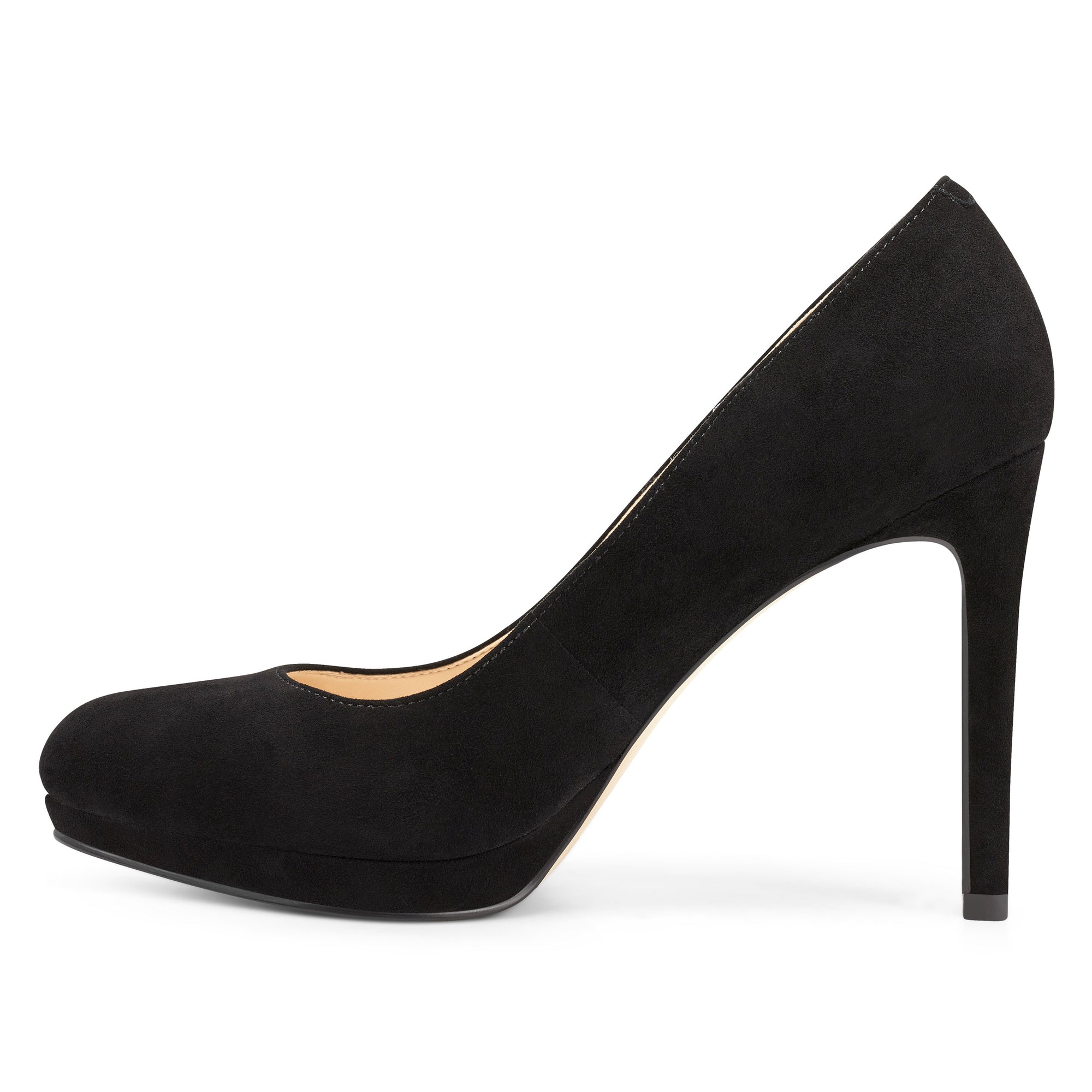 nine west black suede heels