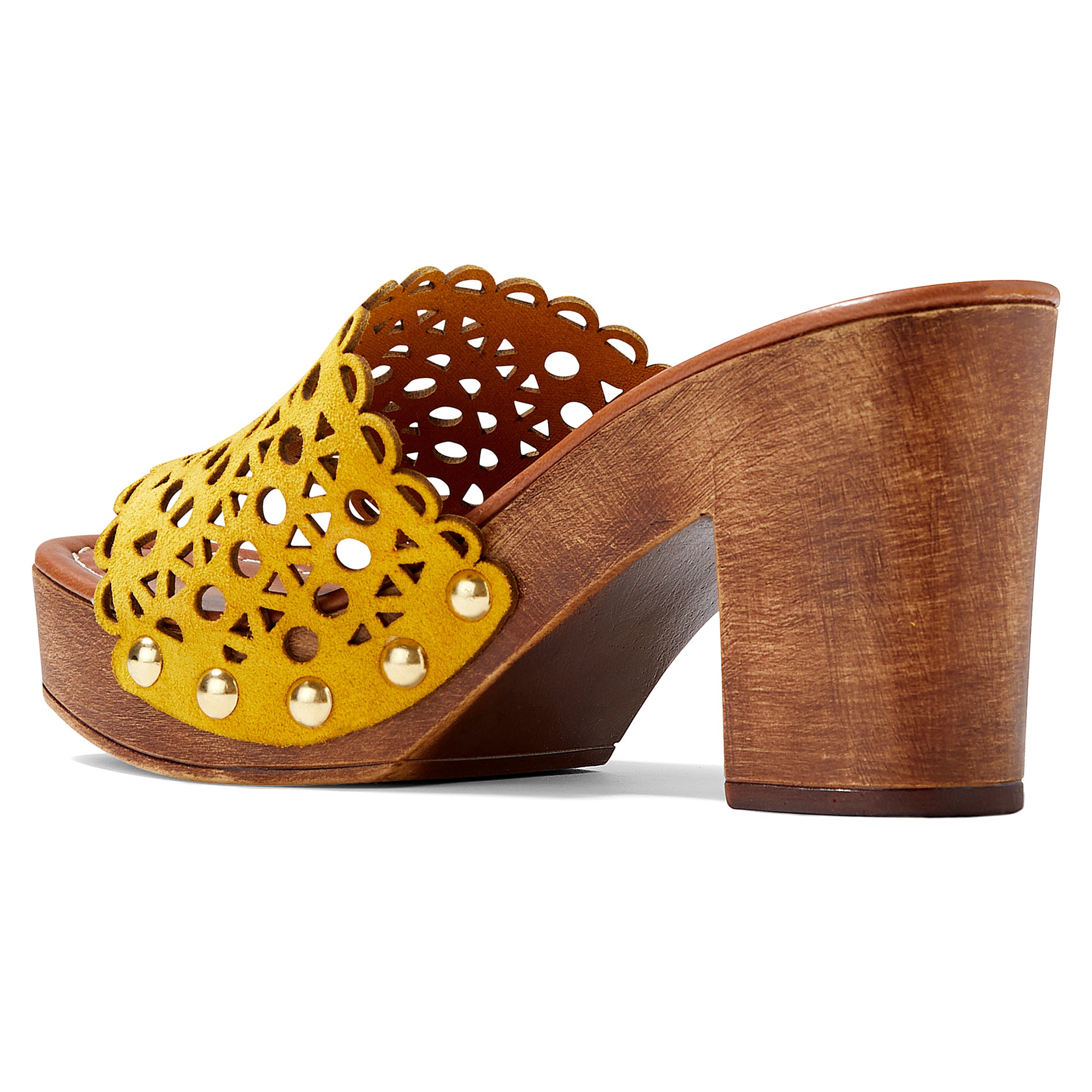 yellow clog sandals