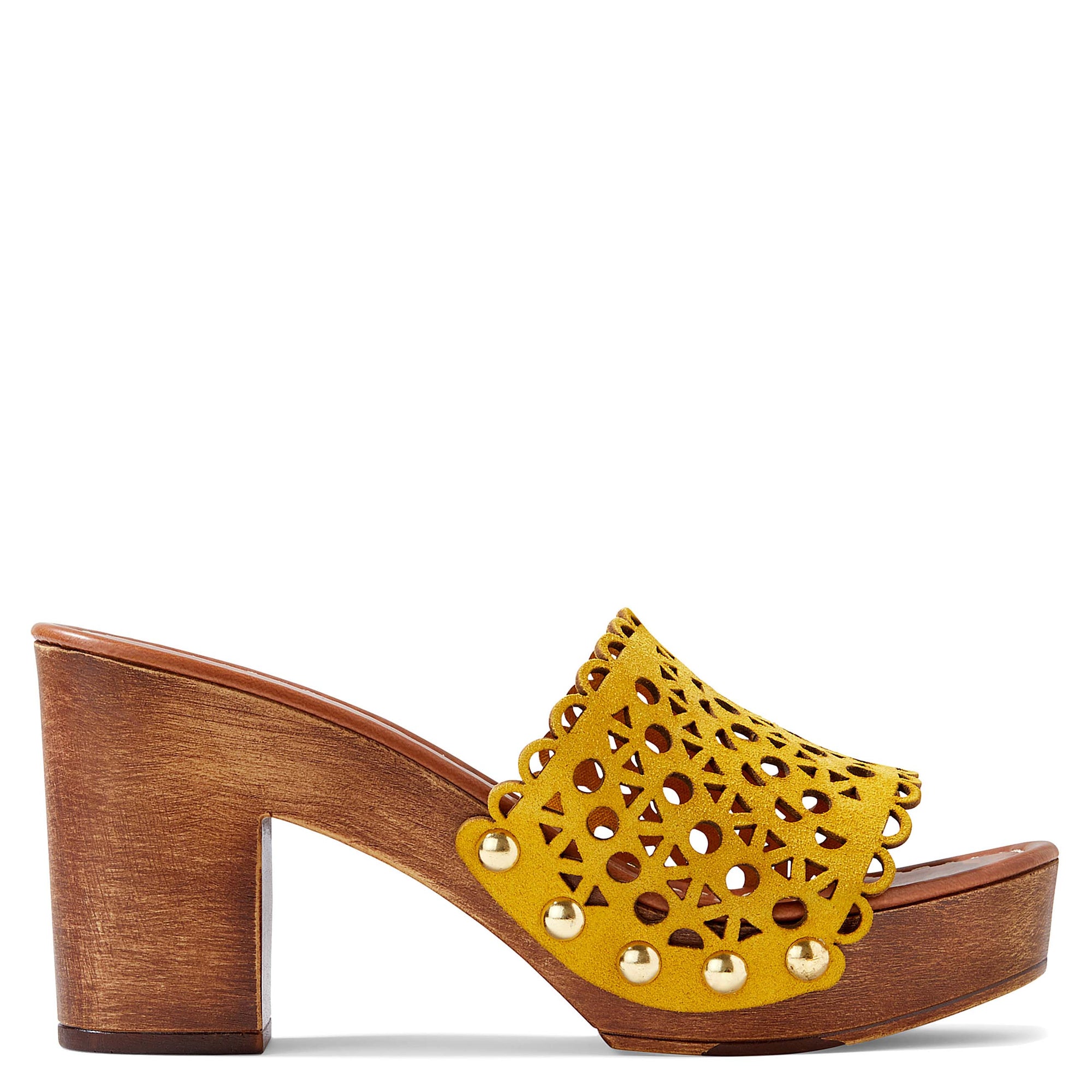 yellow clog sandals