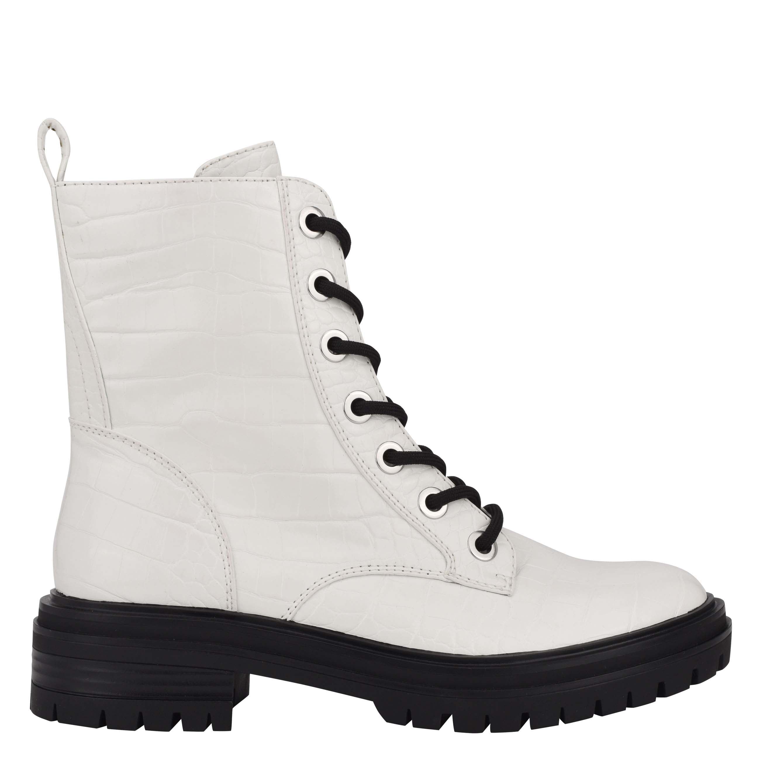 white lug boots