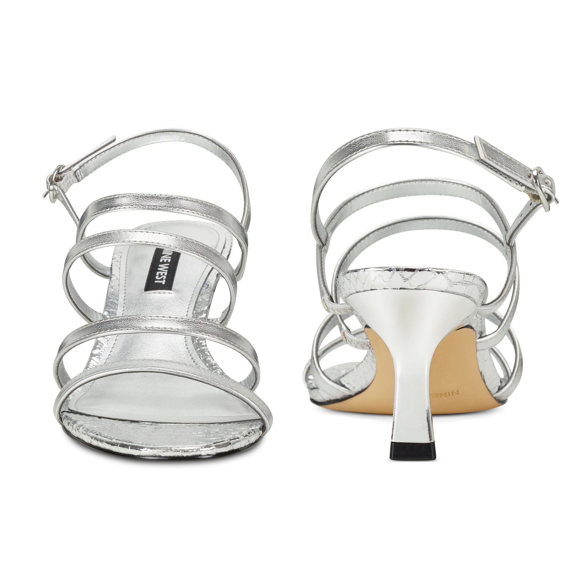 nine west silver sandals