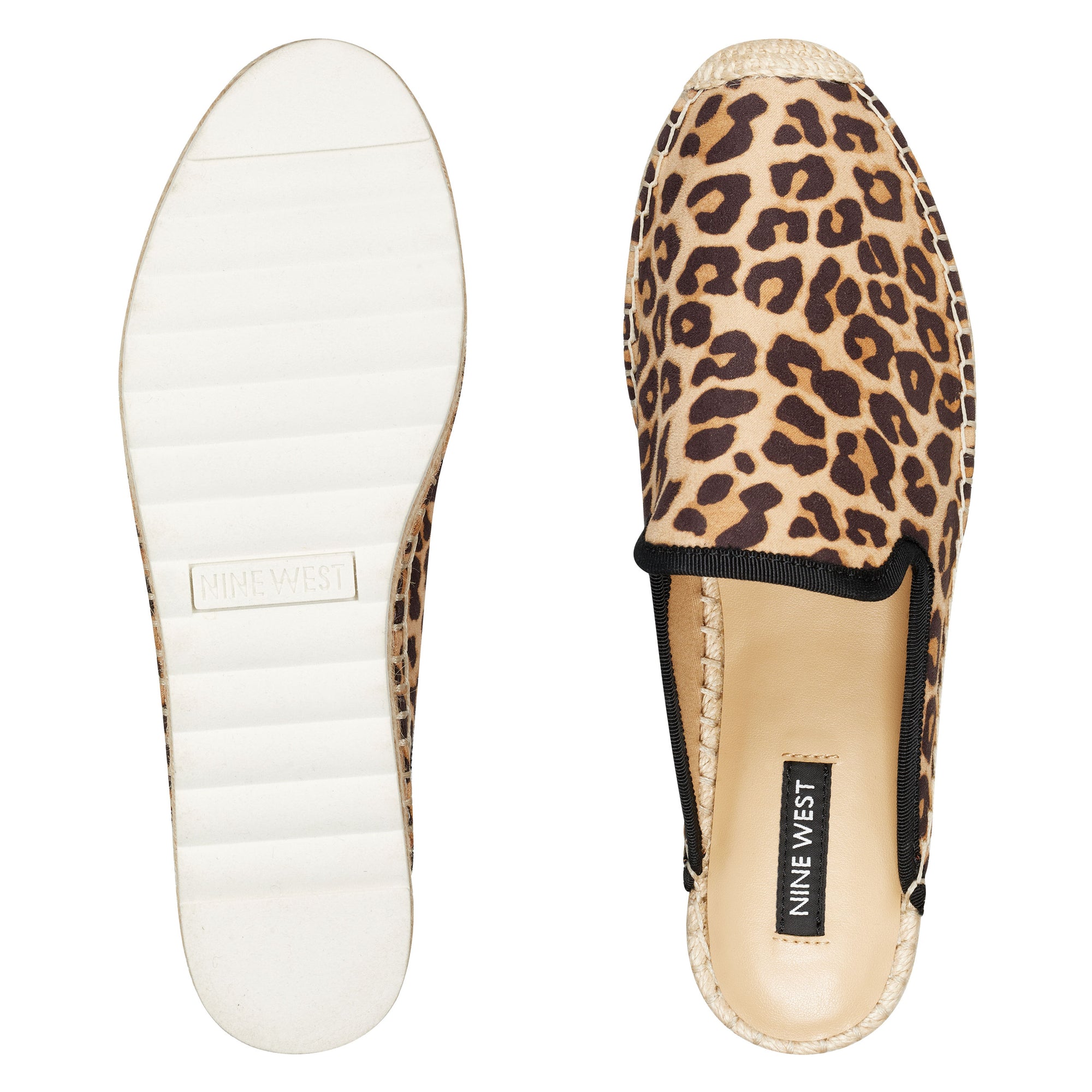 leopard espadrille mules