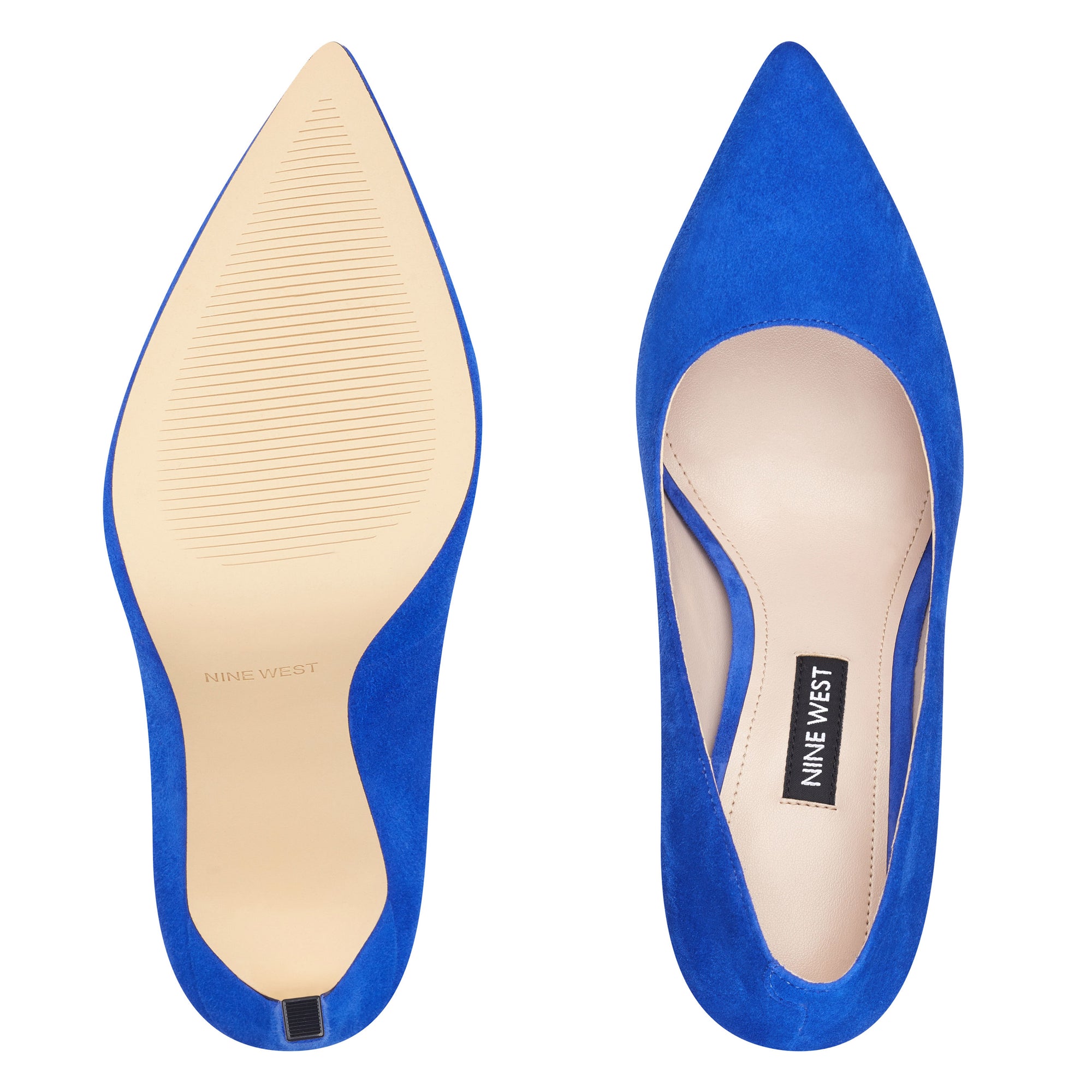 nine west navy suede pumps