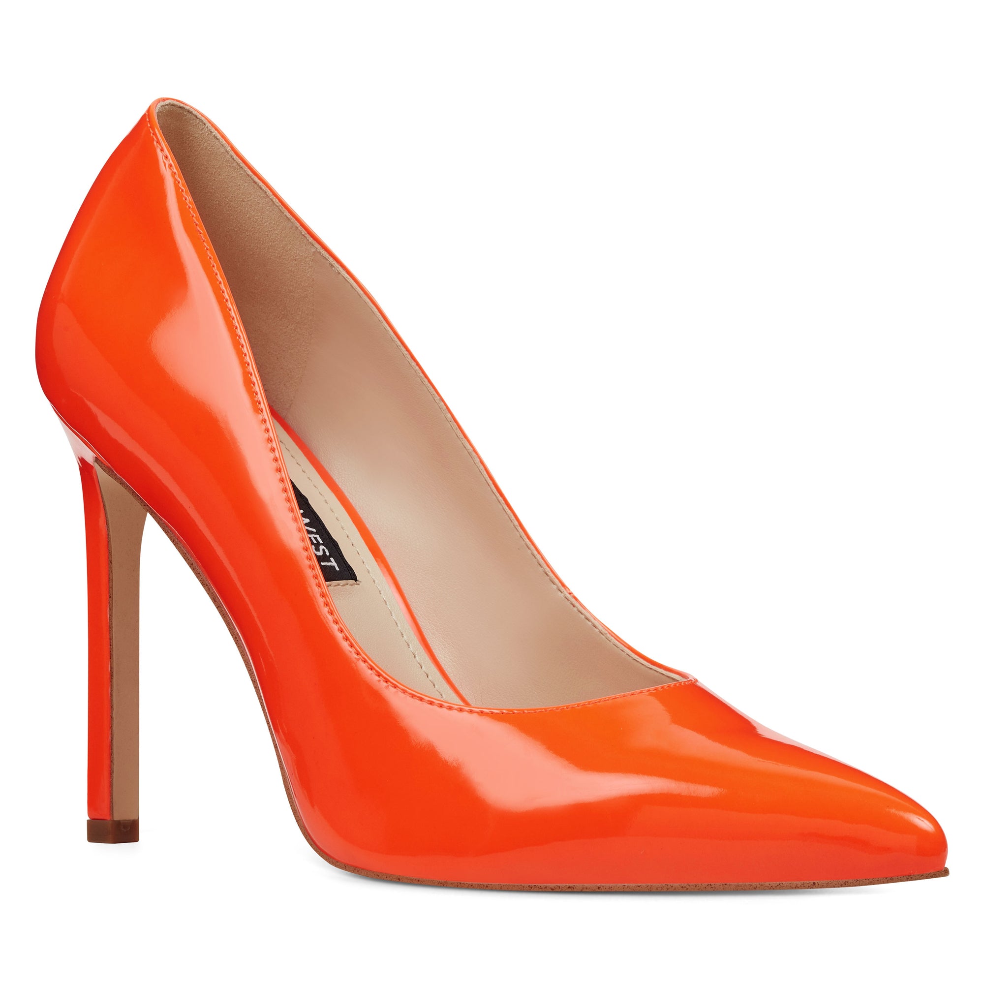 nine west orange pumps