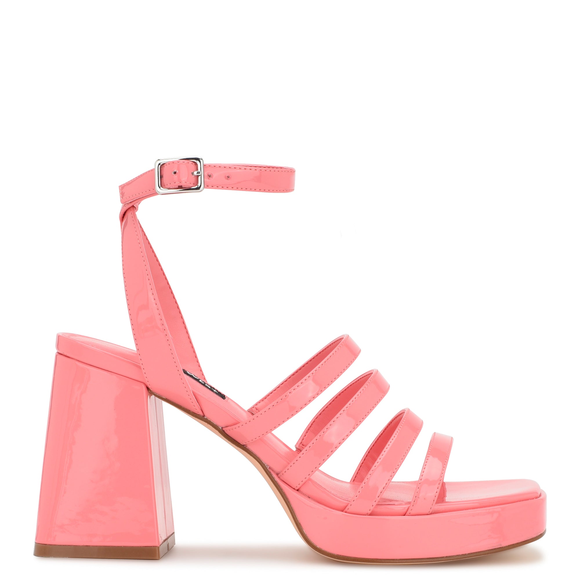 Freesia Block-Heel Strappy Pumps Pink 39