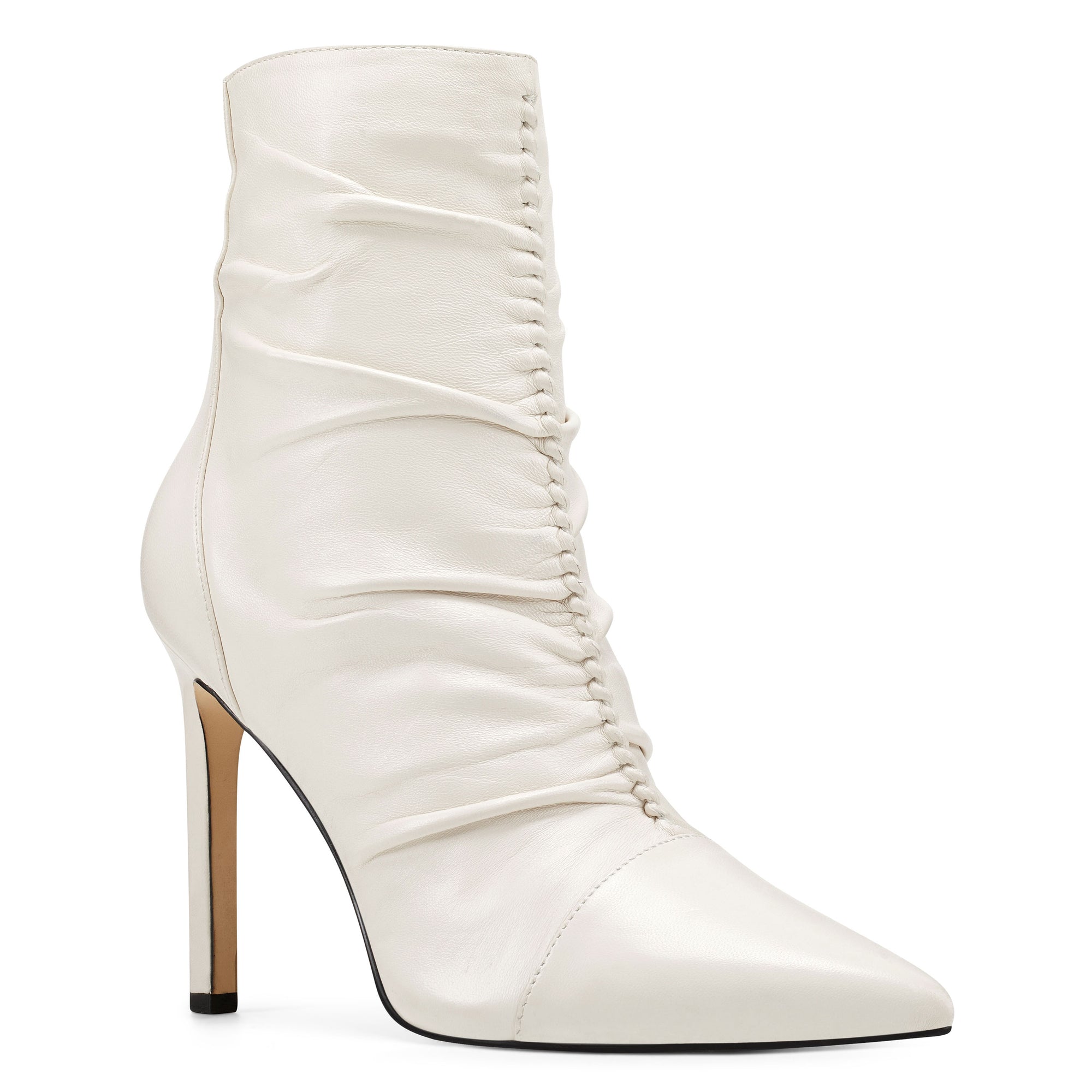 nine west white booties