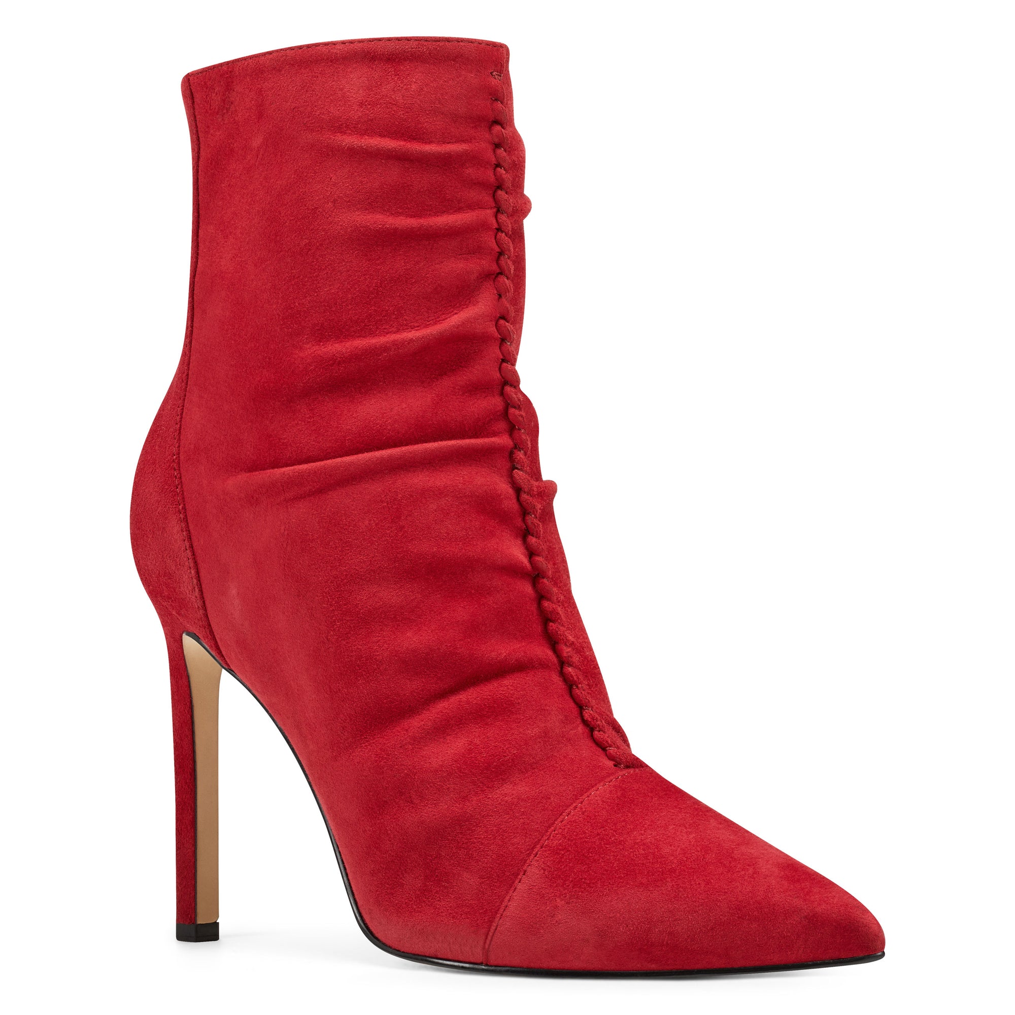 nine west red leather boots