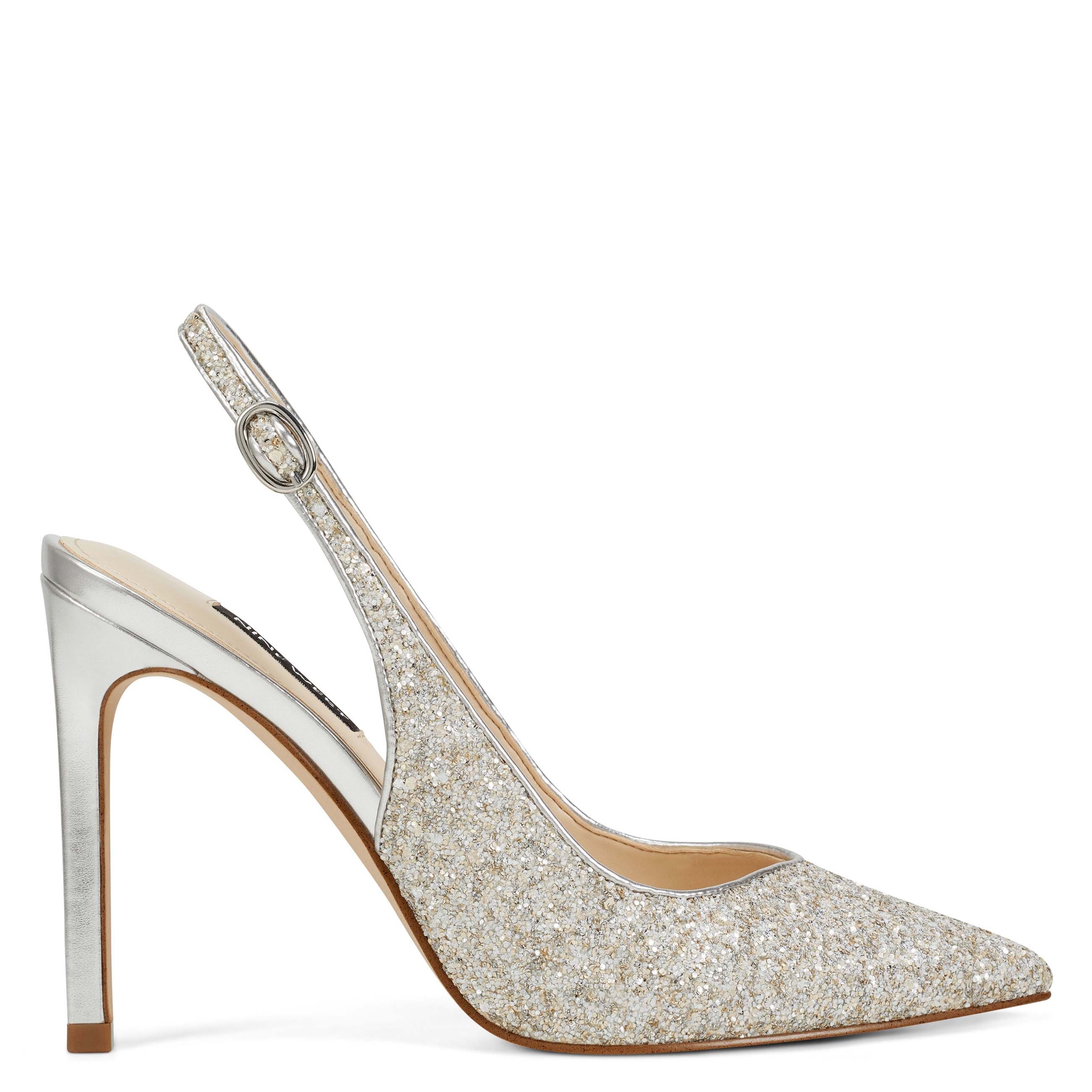 nine west gold glitter heels