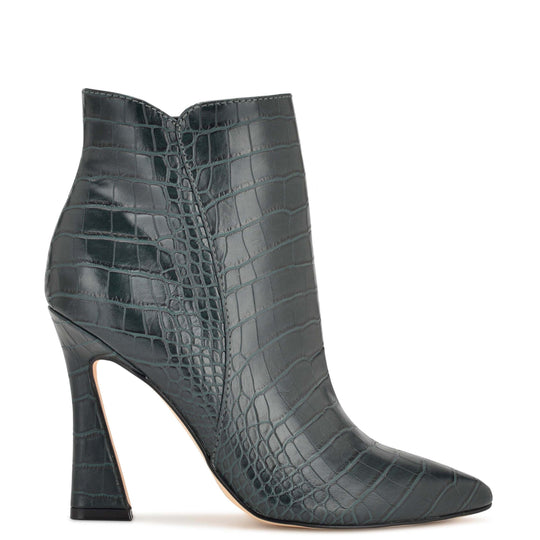 나인웨스트 NINEWEST Torrie Dress Booties,Emerald Green Croco