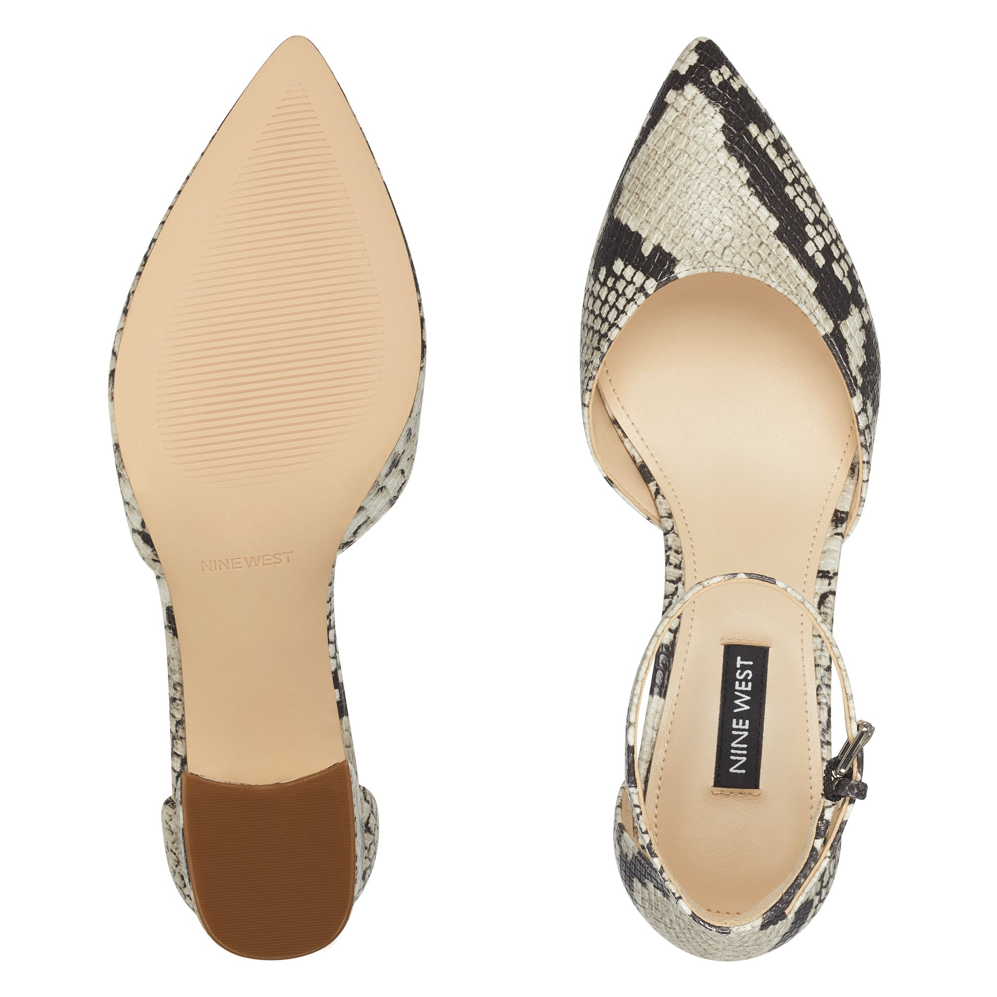 snakeskin pumps nine west