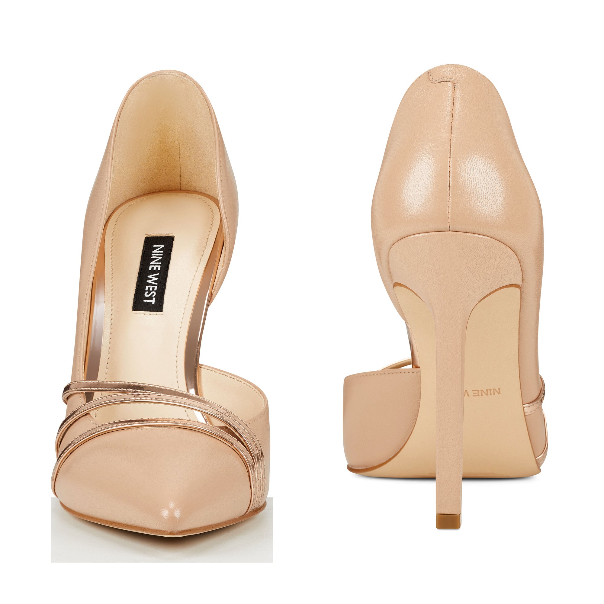 nine west rose gold shoes